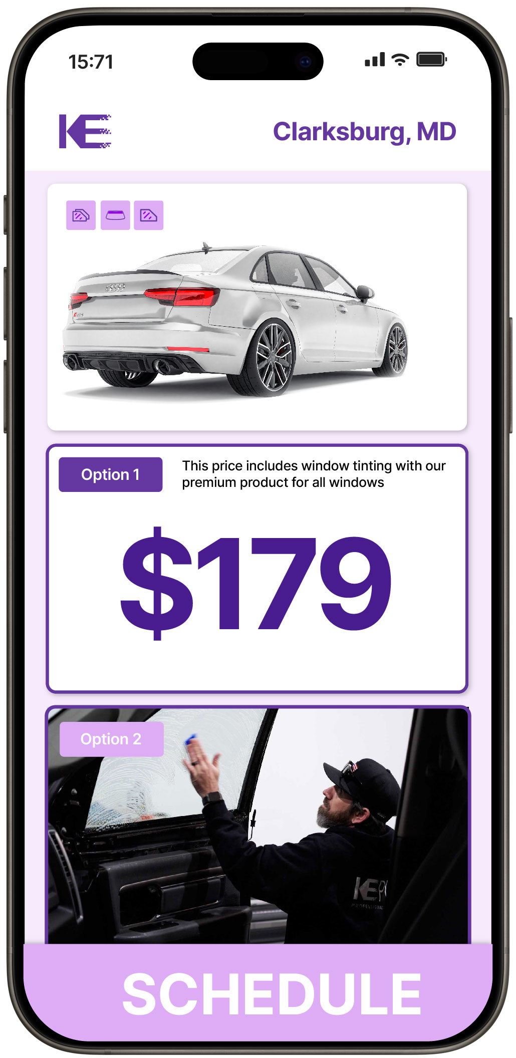 View Competitive Car Window Tinting Prices in Clarksburg, Maryland