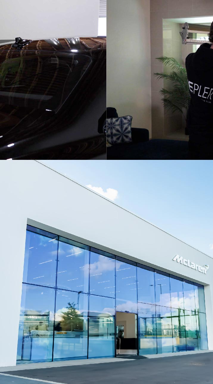 Kepler Automotive Shop Front Tinted with Window Film in New River, Arizona