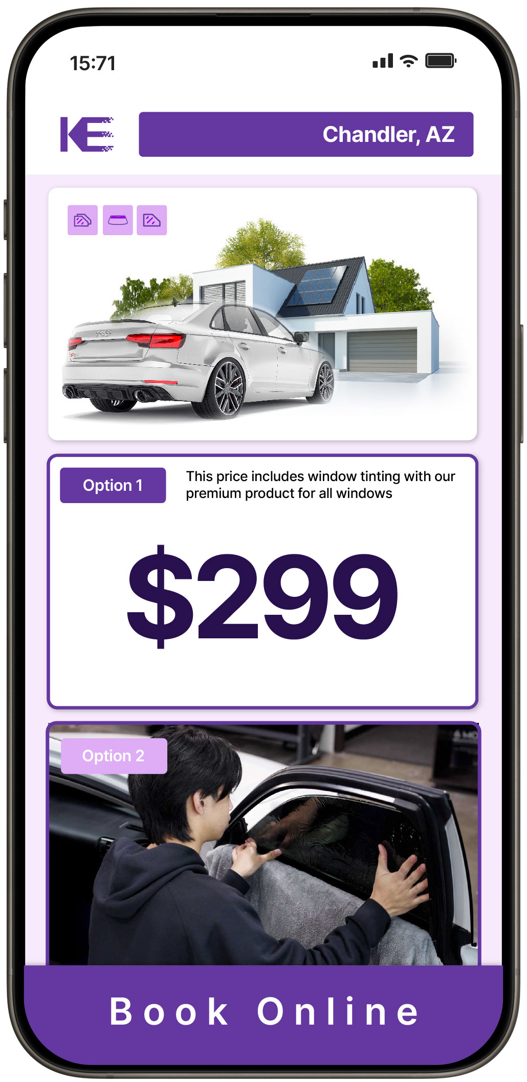 View Competitive Tesla Window Tinting Costs in Payson, Arizona
