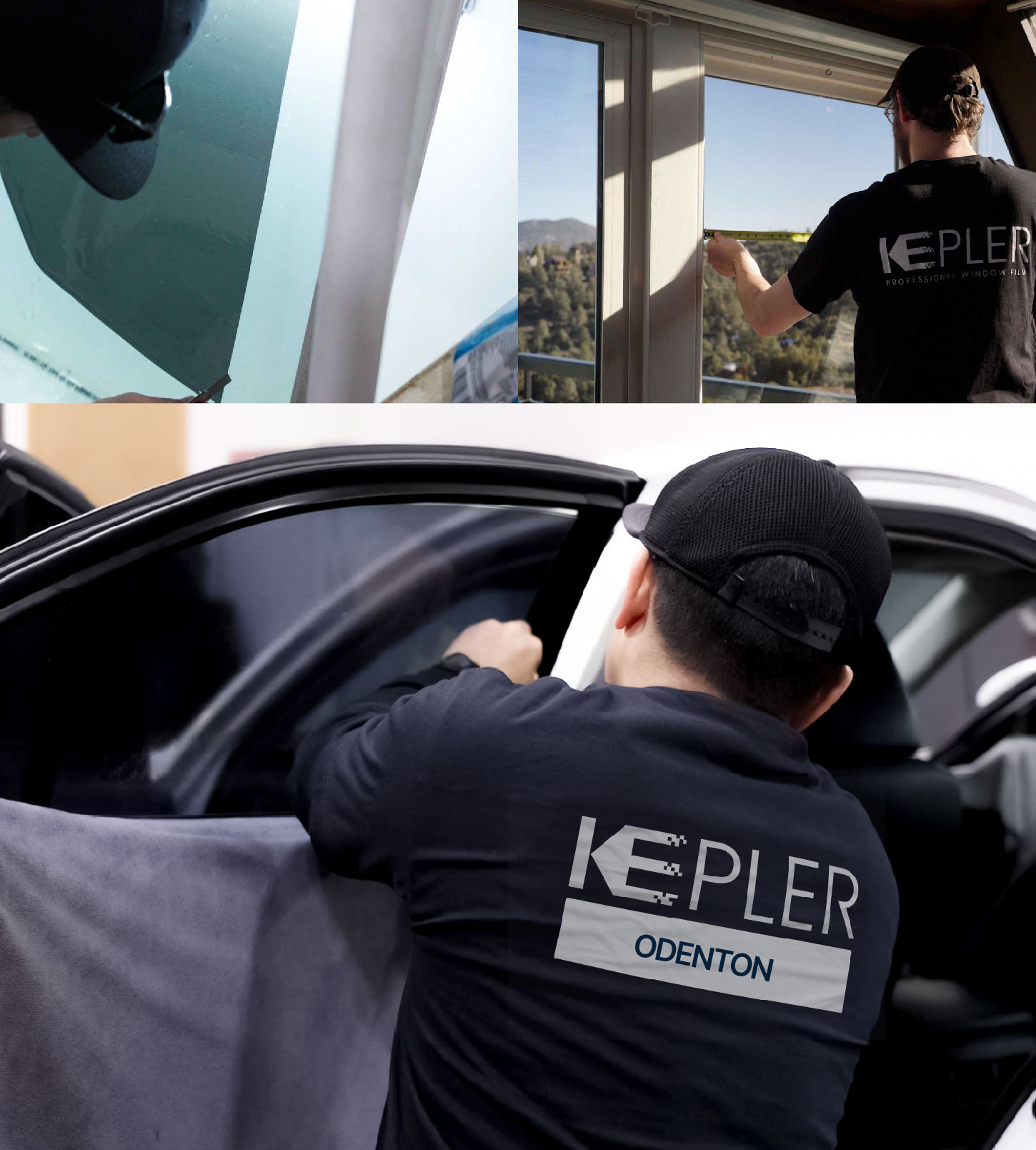 Automotive Window Tinting Expert Applying Film in Odenton, Maryland