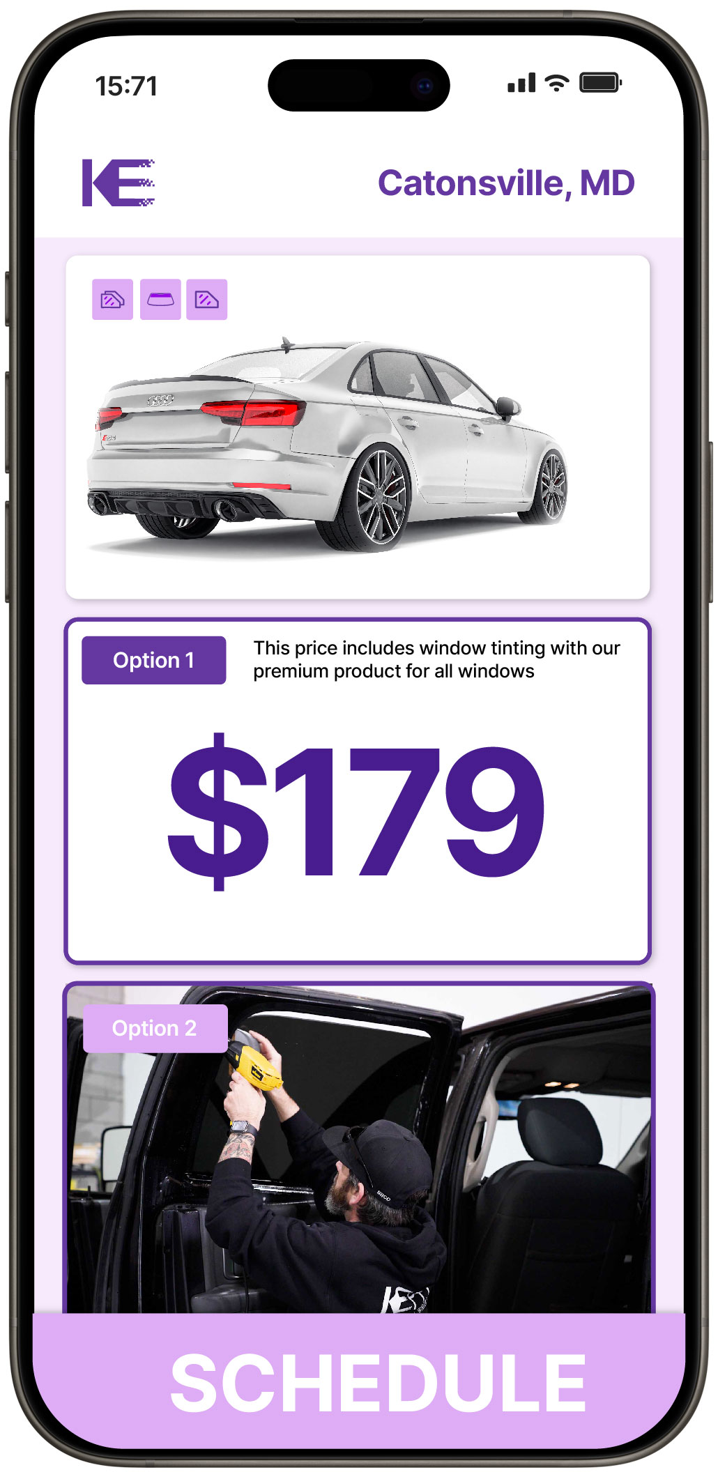 View Affordable Car Window Tinting Prices in Catonsville, Maryland