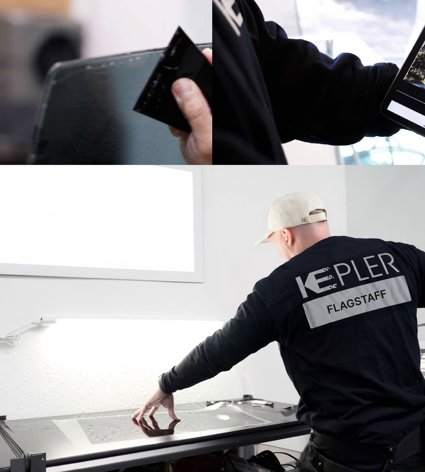 Window Tinting Specialist Cutting Film in Flagstaff, Arizona