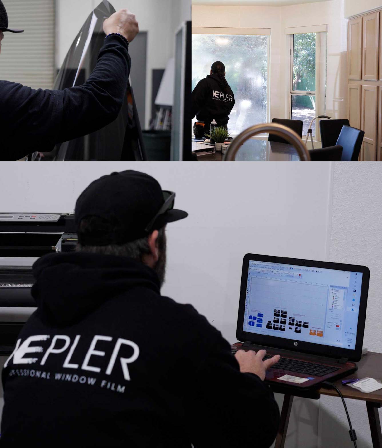 Ceramic Window Tinting Expert Cutting Film in Lawrenceville, Georgia