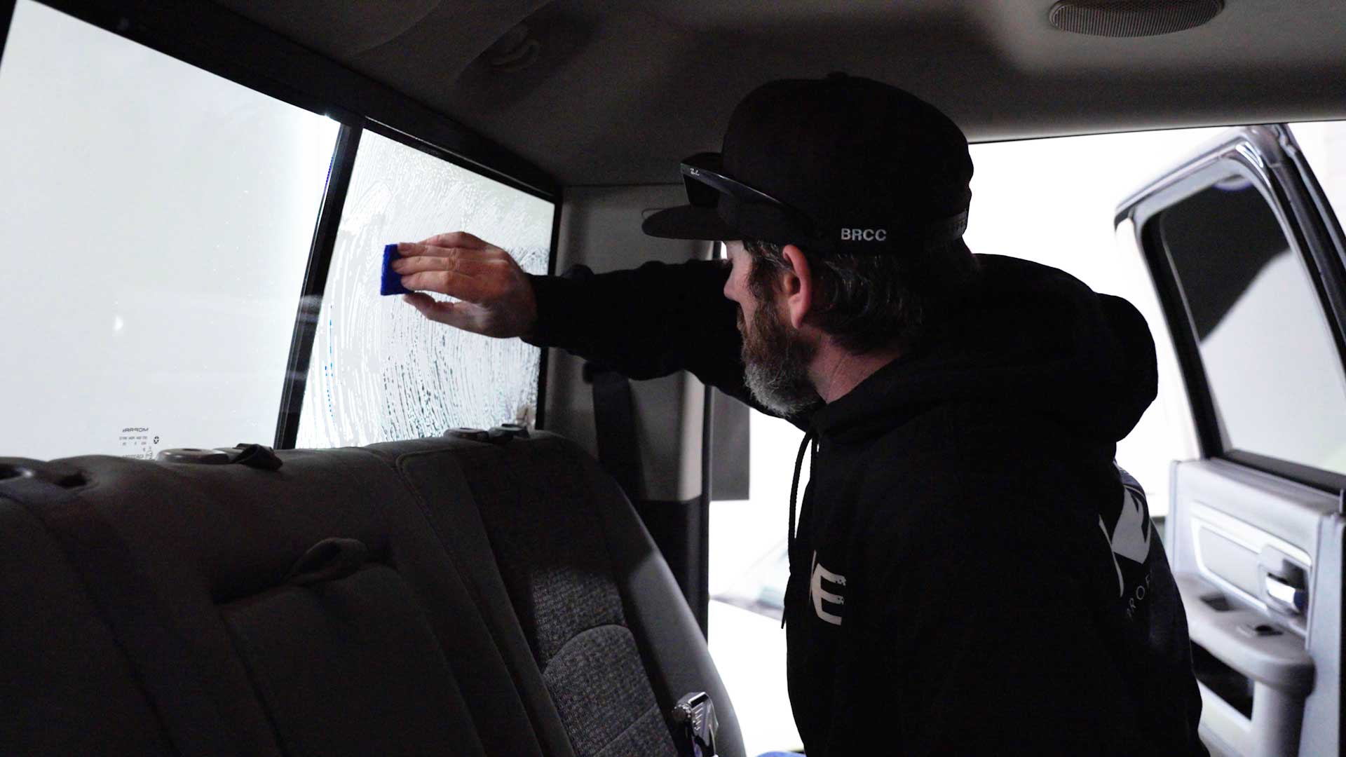 Professional Vehicle Glass Tinting preparation in Kennesaw