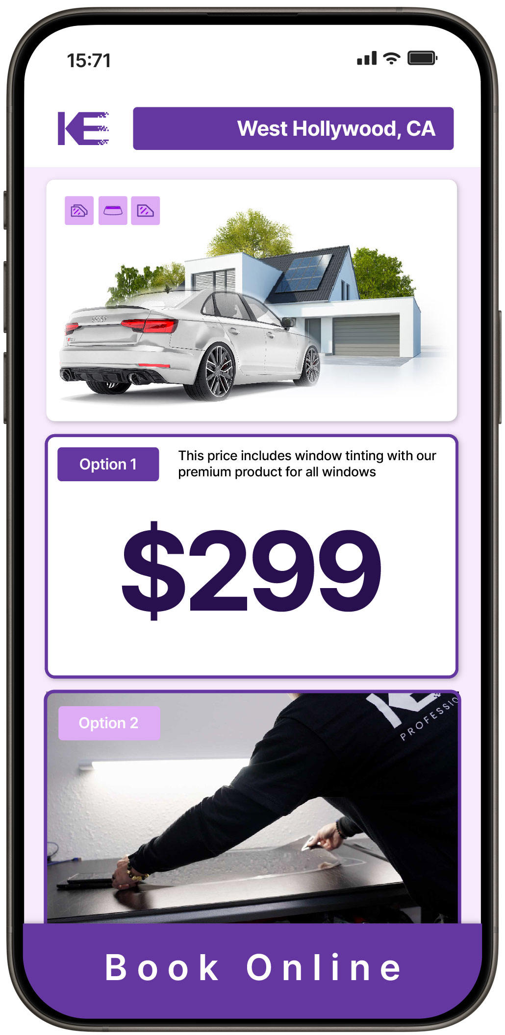 View Competitive Tesla Window Tinting Rates in Downey, California