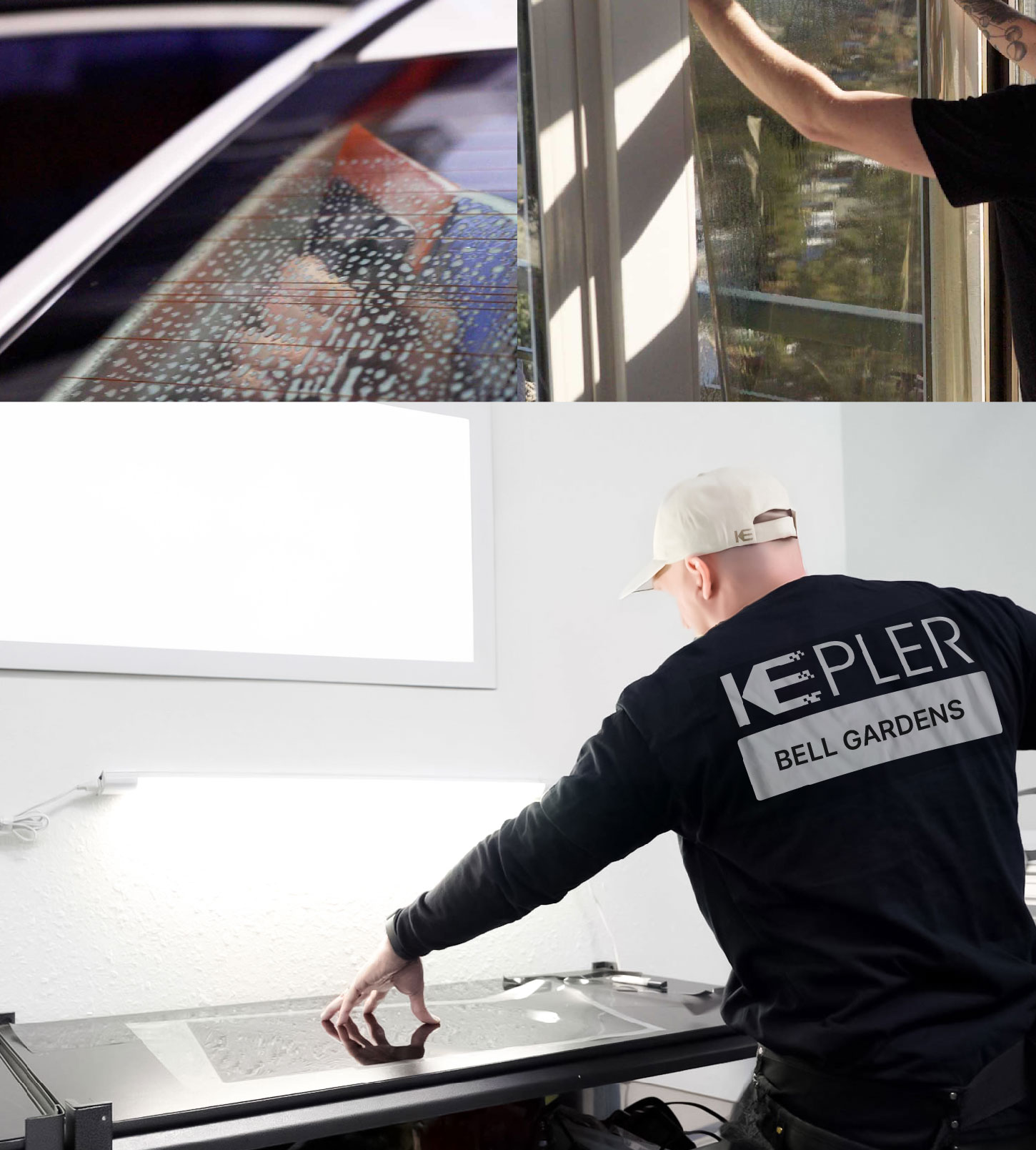 Window Tinting Specialist Cutting Film in Bell Gardens, California