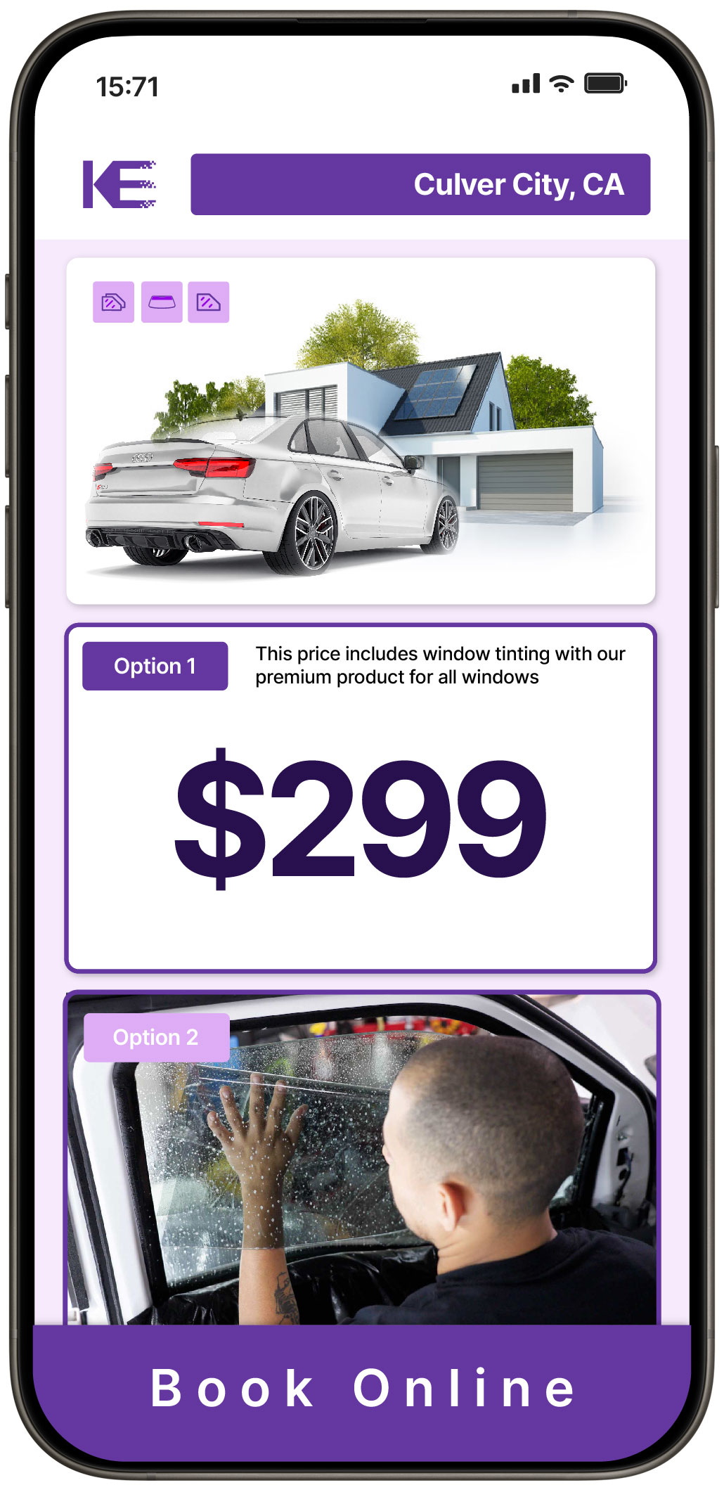 View Affordable Tesla Window Tinting Rates in Maywood, California