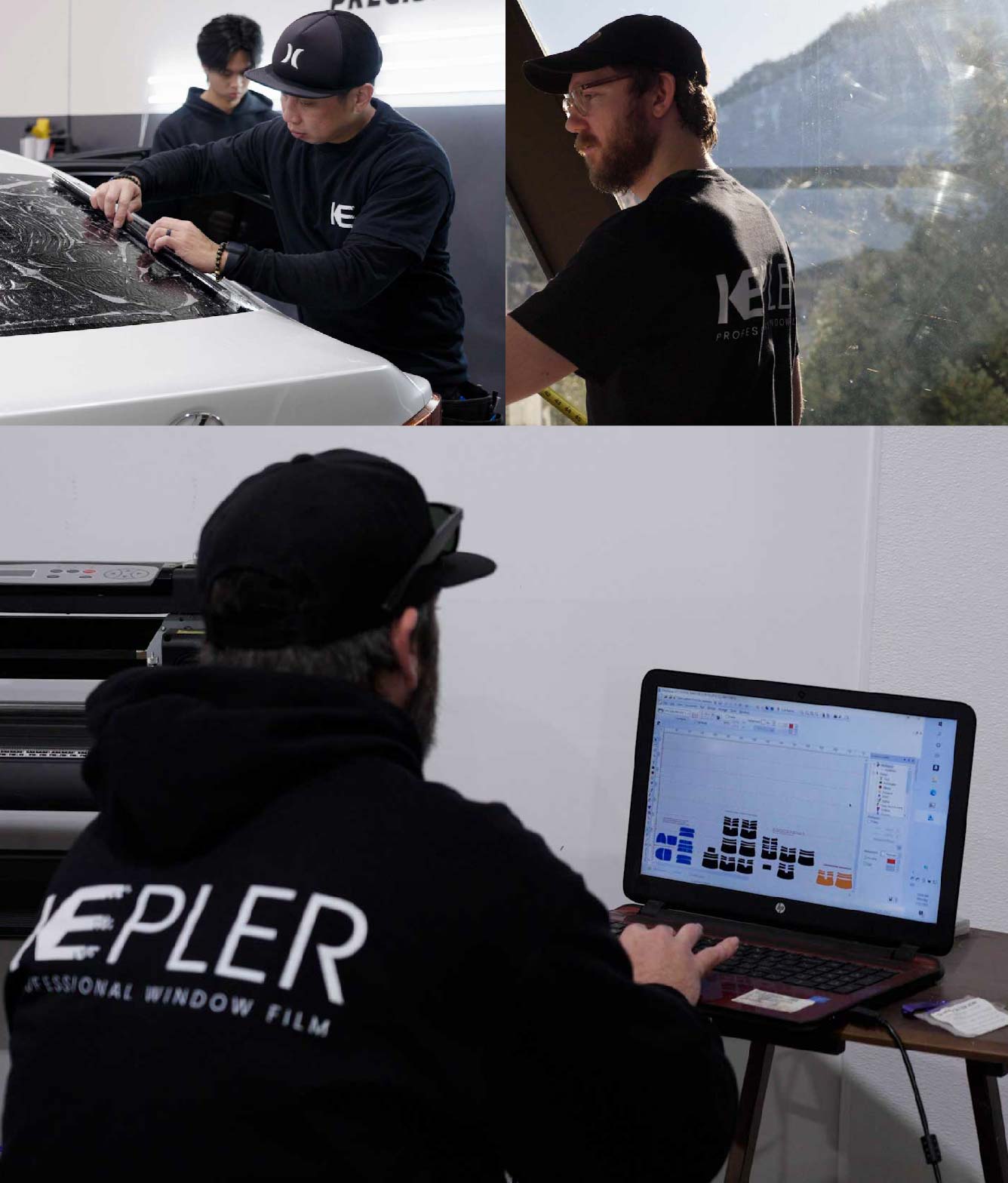 Ceramic Window Tinting Expert Cutting Film in Dalton, Georgia