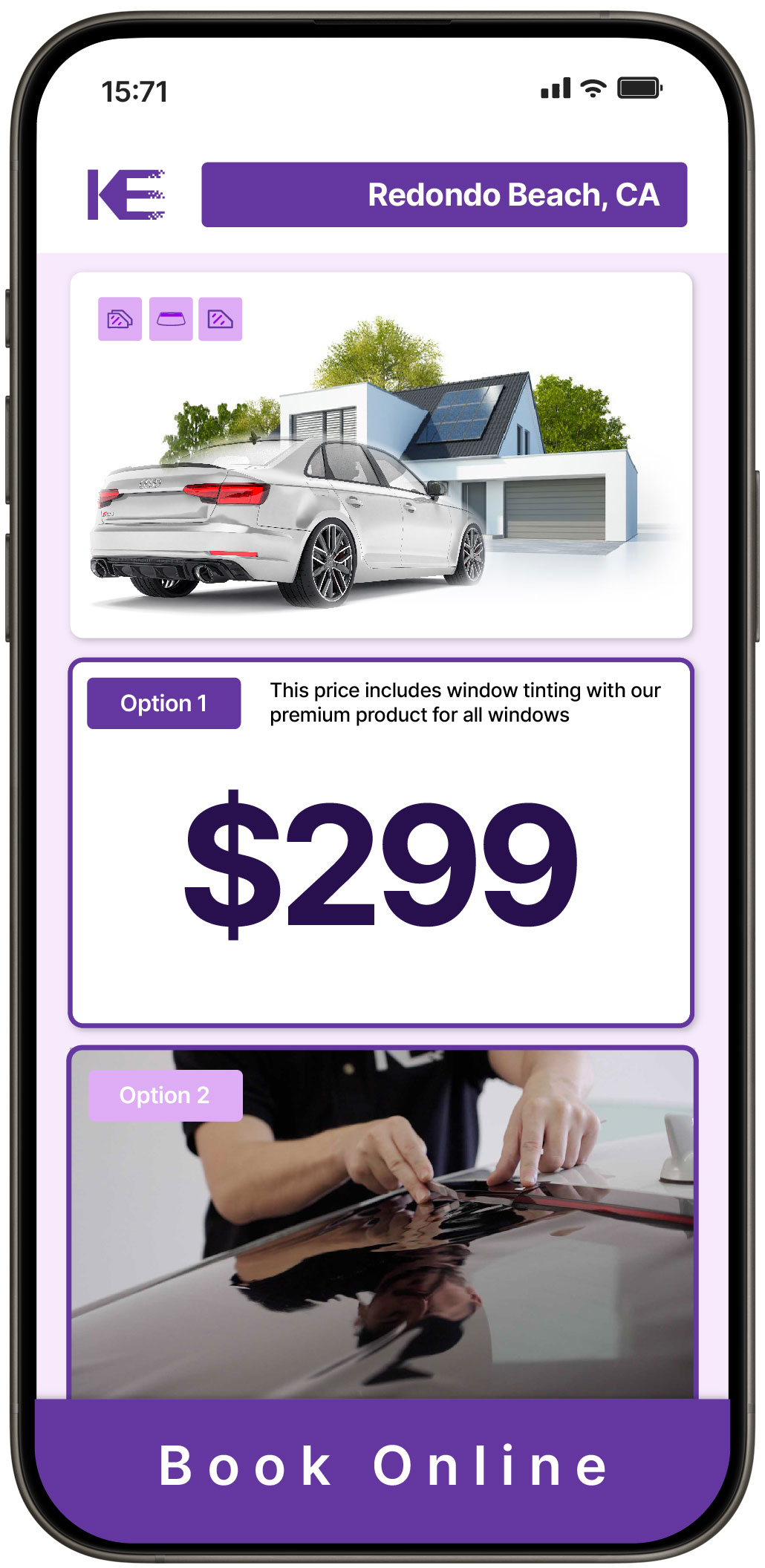 View Competitive Tesla Window Tinting Costs in Glendale, California