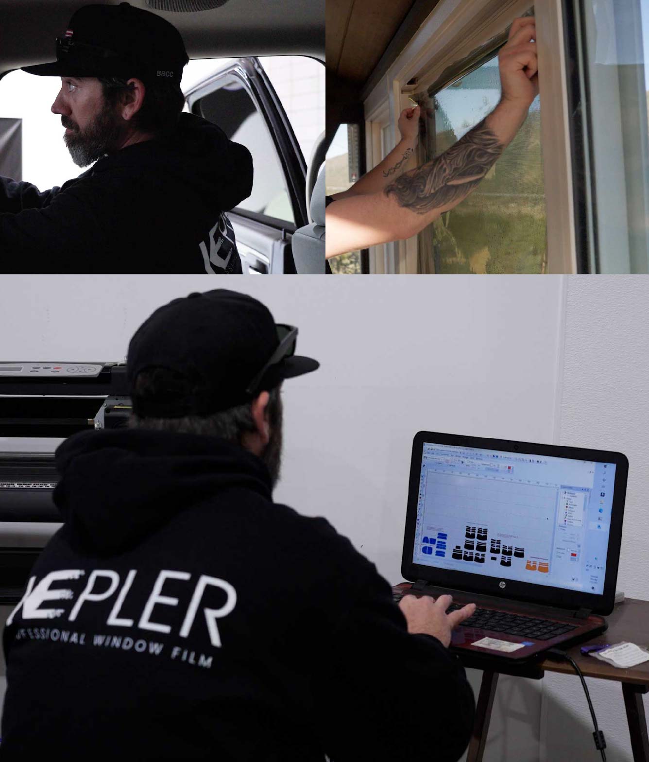 Ceramic Window Tinting Expert Cutting Film in Thomasville, Georgia