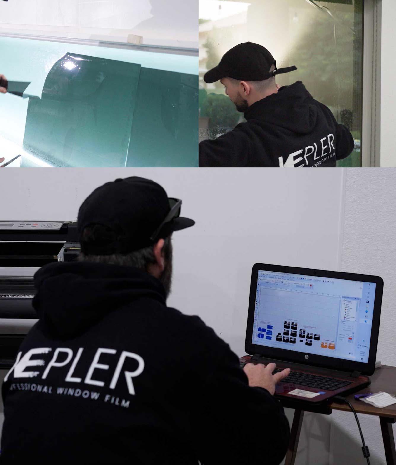 Ceramic Window Tinting Expert Cutting Film in Ponte Vedra Beach, Florida