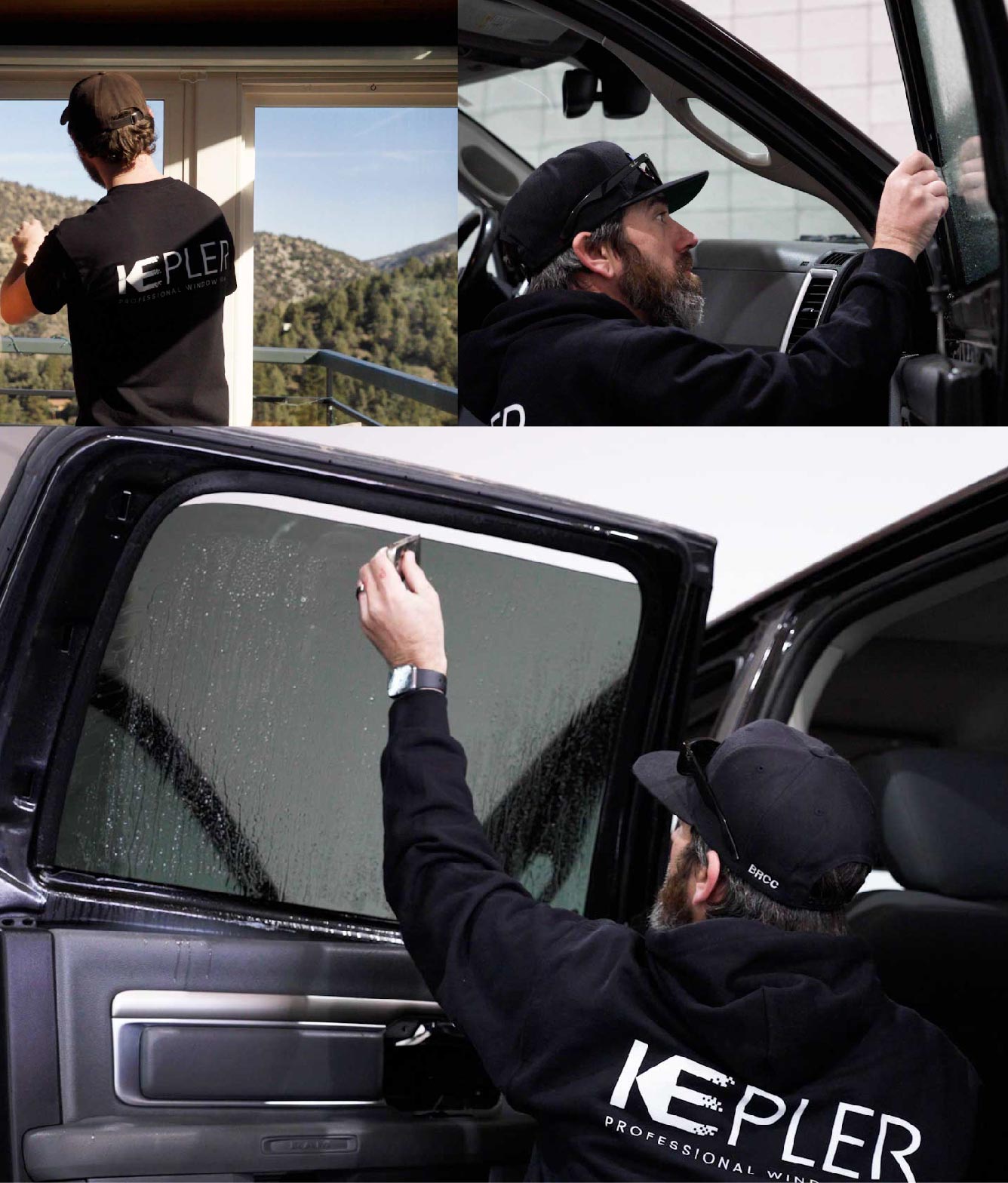 Kepler Window Tinting Specialists at Work in La Habra, California