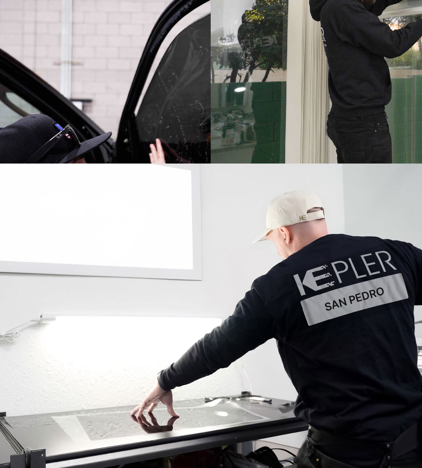 Window Tinting Specialist Cutting Film in San Pedro, California