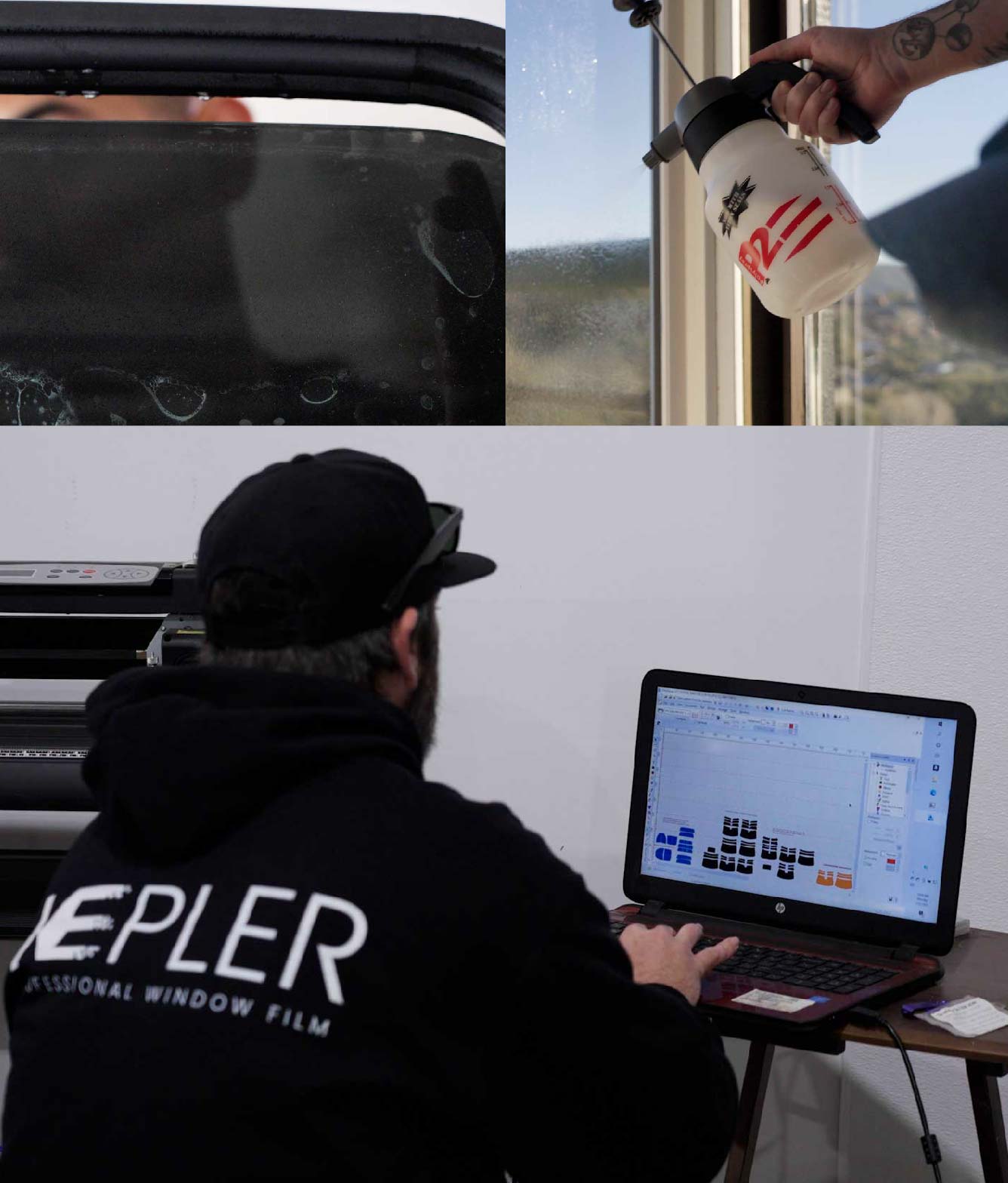Ceramic Window Tinting Expert Cutting Film in Niceville, Florida