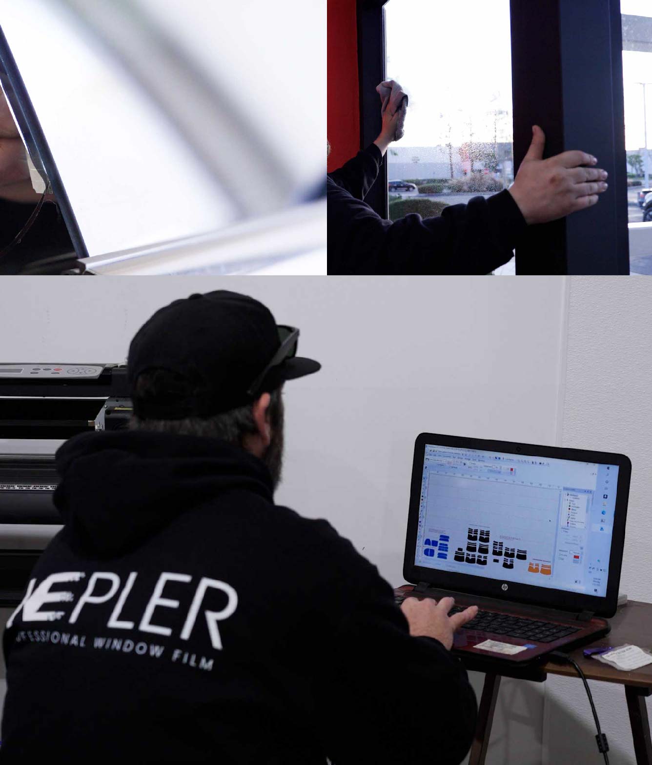 Ceramic Window Tinting Expert Cutting Film in Apopka, Florida