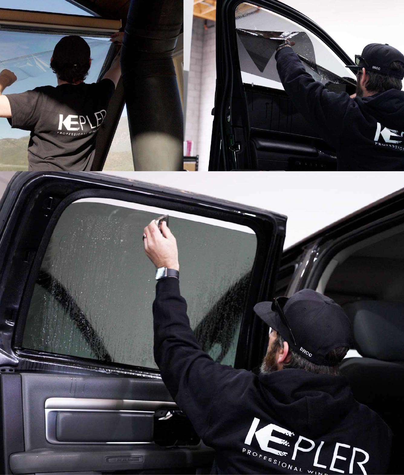 Kepler Window Tinting Specialists at Work in Montrose, California
