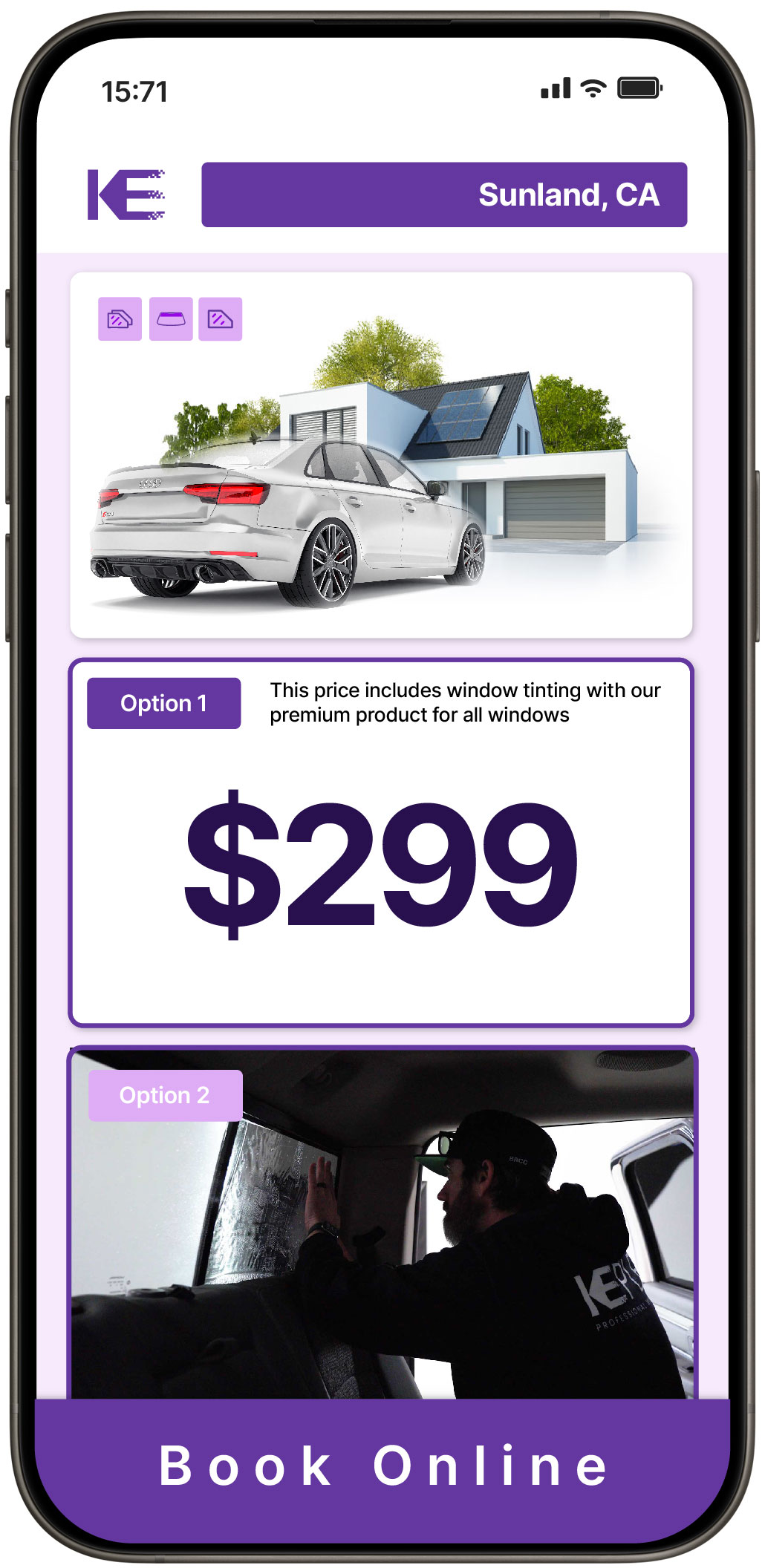 View Competitive Tesla Window Tinting Costs in El Centro, California