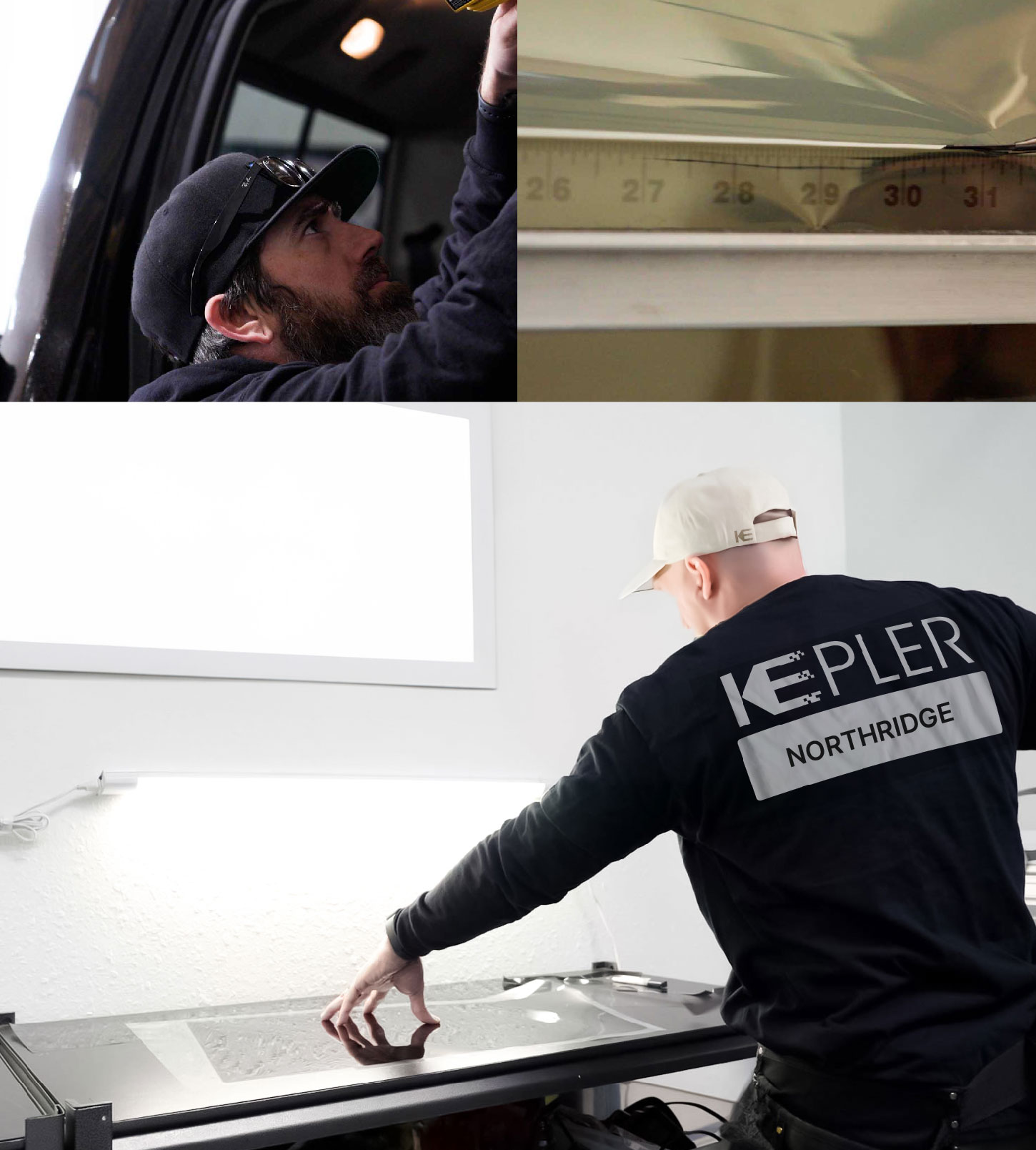 Window Tinting Specialist Cutting Film in Northridge, California
