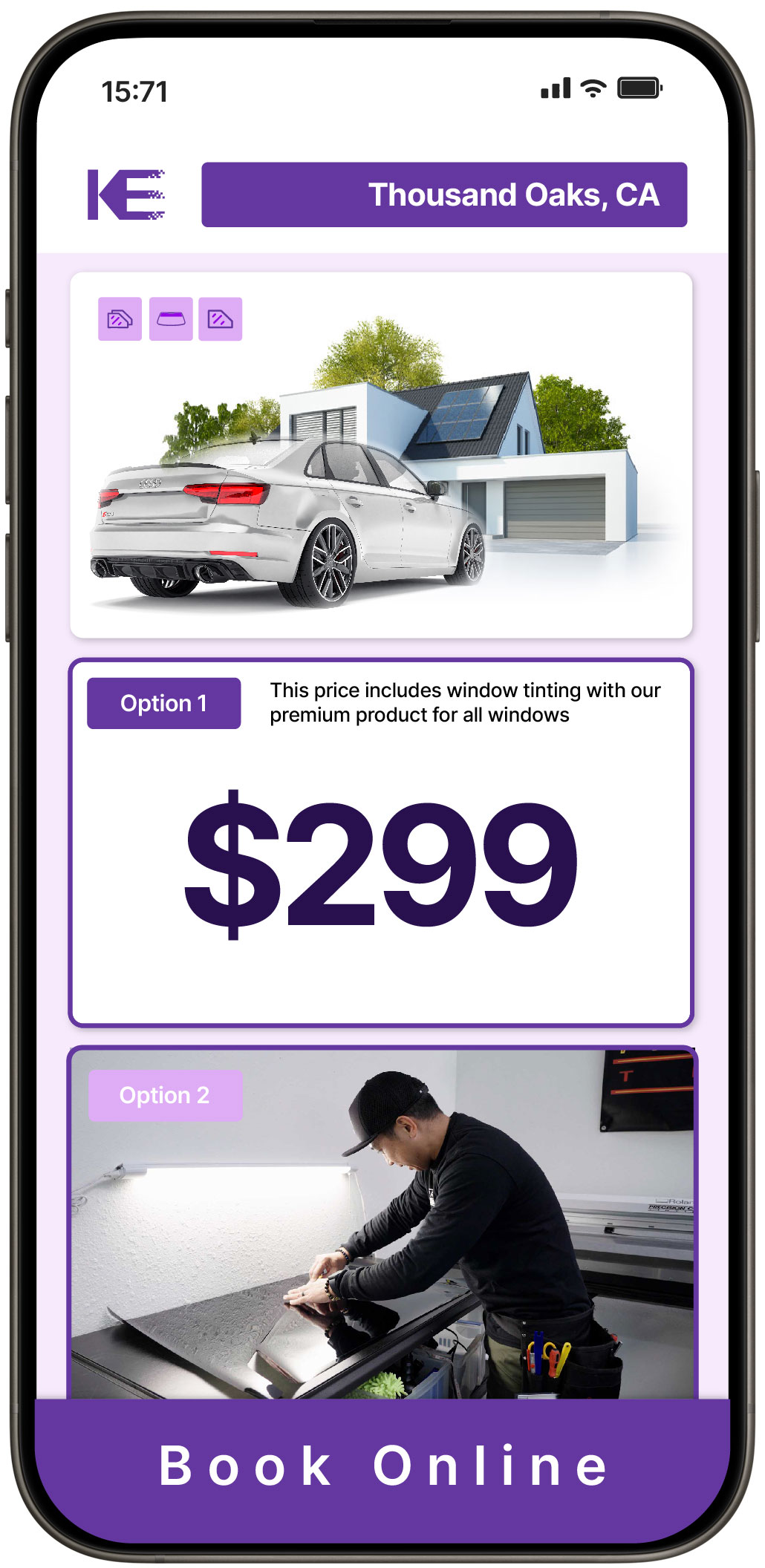 View Affordable Tesla Window Tinting Rates in Tustin, California