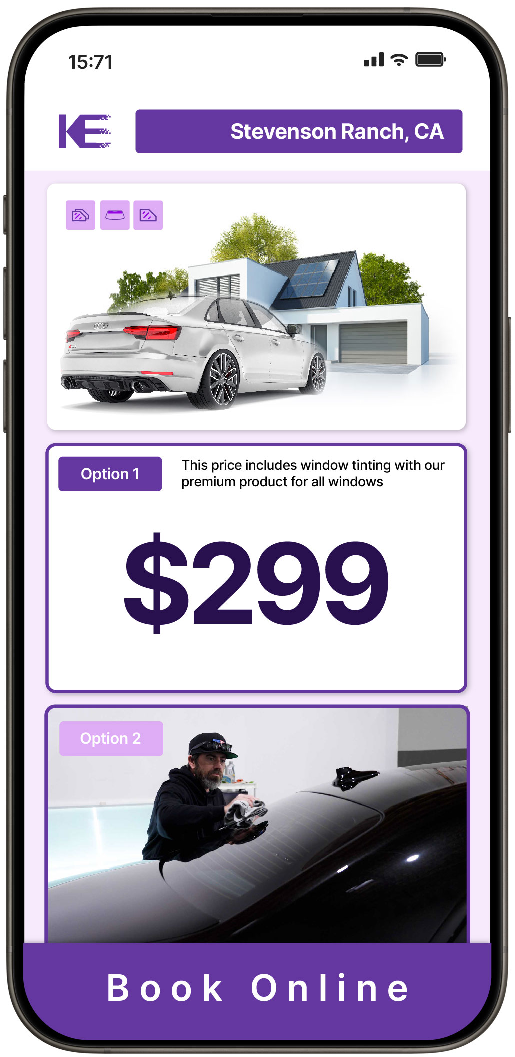 View Competitive Tesla Window Tinting Costs in Yorba Linda, California