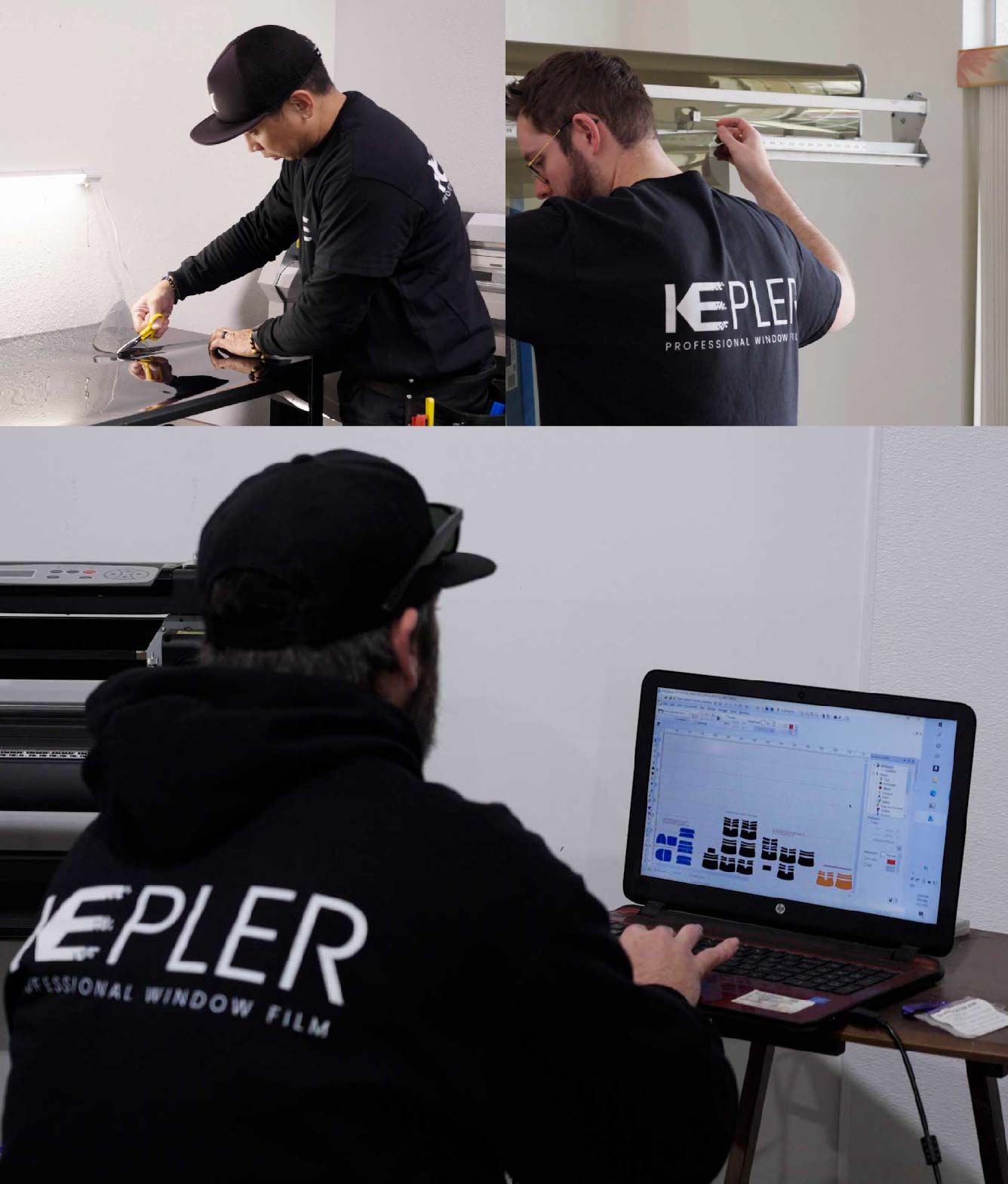 Ceramic Window Tinting Expert Cutting Film in St. Petersburg, Florida