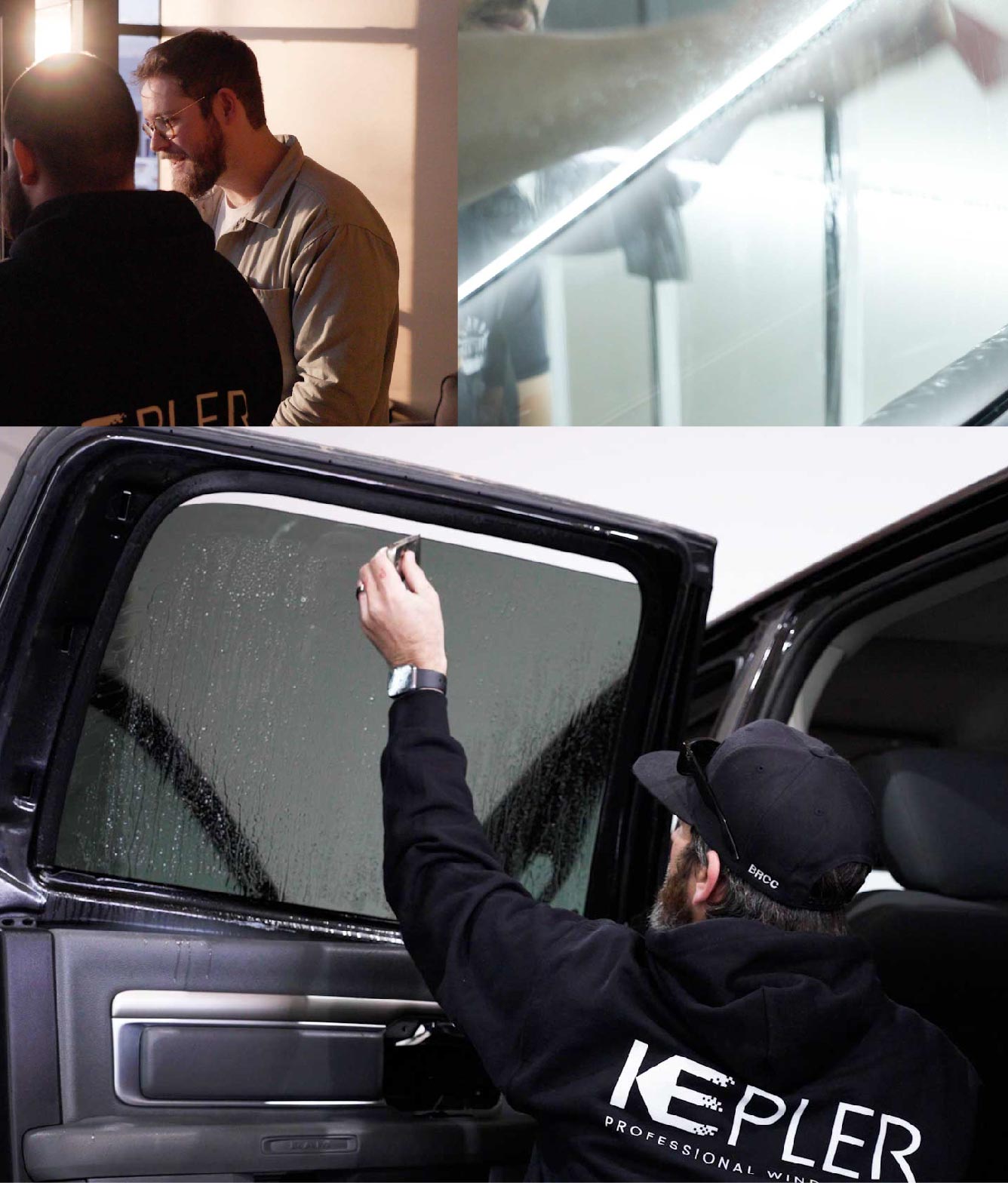 Kepler Window Tinting Specialists at Work in Glendora, California