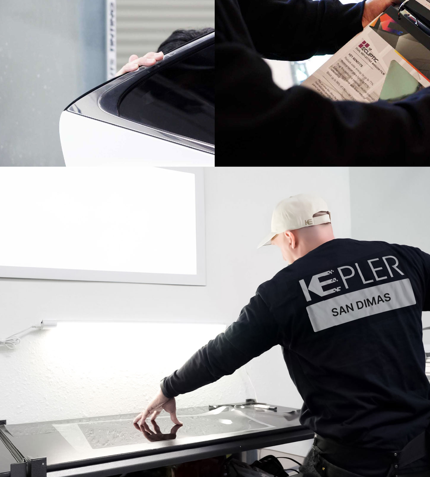 Window Tinting Specialist Cutting Film in San Dimas, California