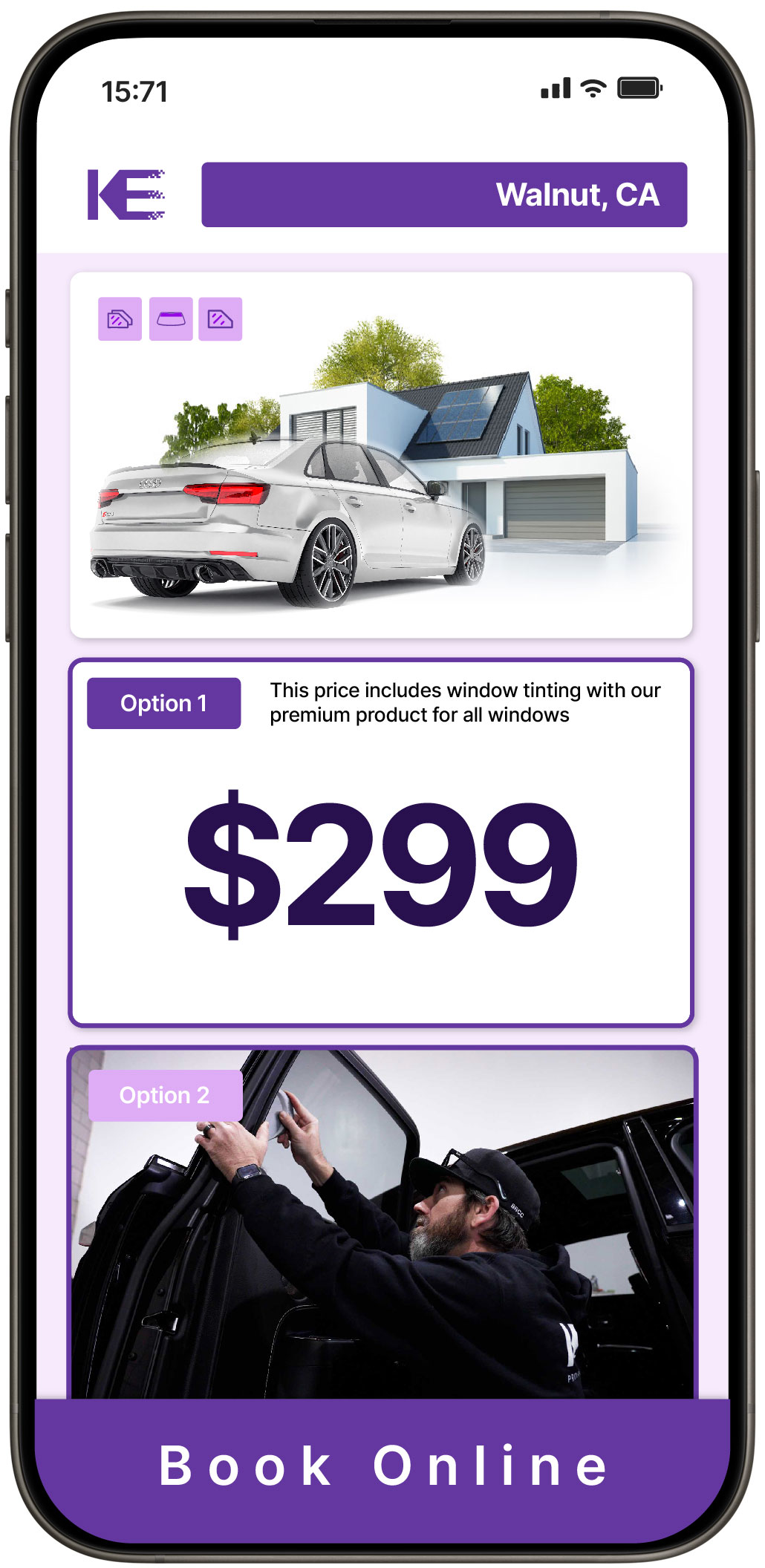 View Competitive Tesla Window Tinting Costs in Hercules, California