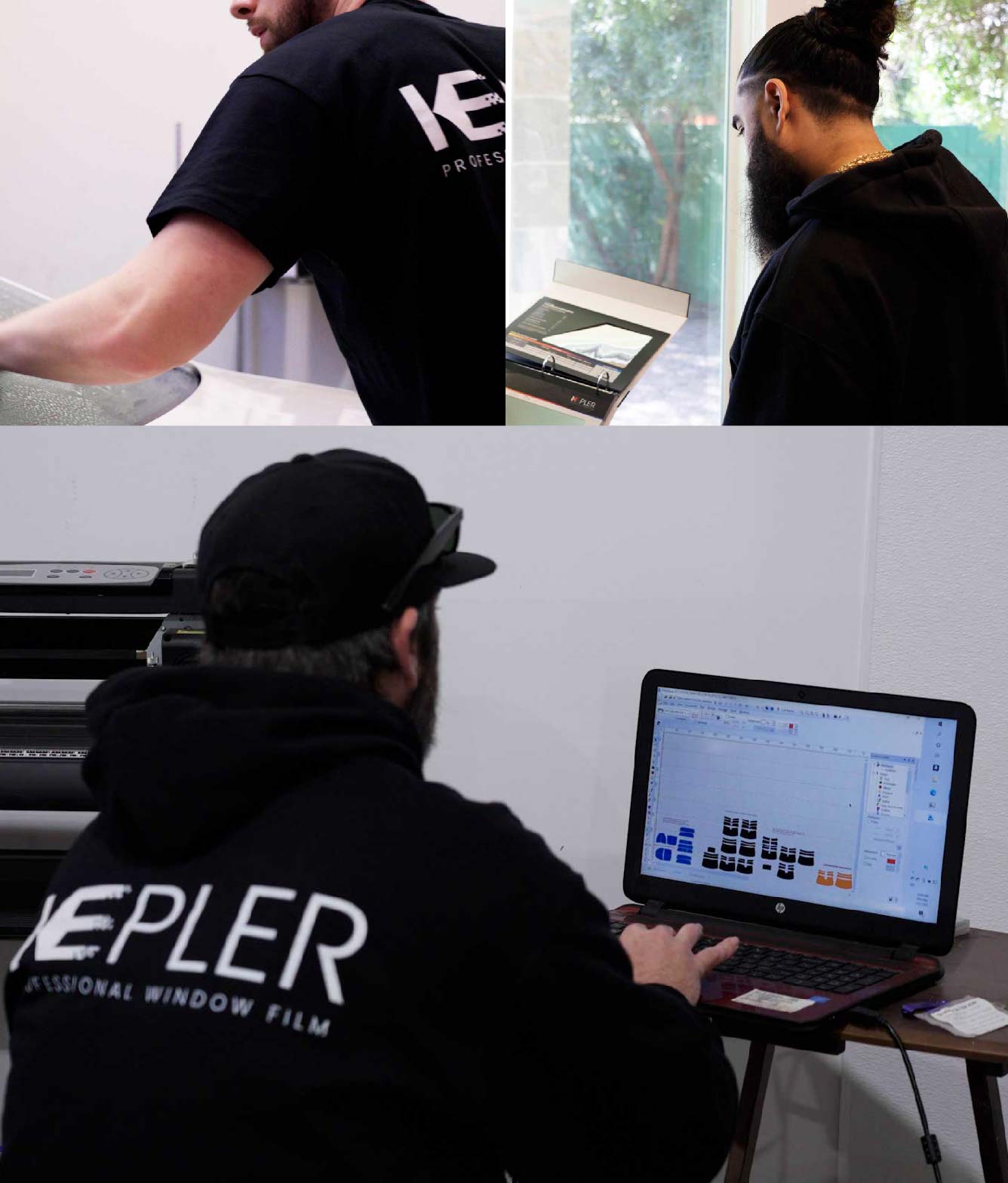 Ceramic Window Tinting Expert Cutting Film in Albertville, Alabama