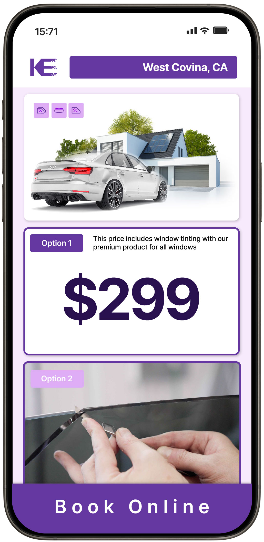 View Competitive Tesla Window Tinting Rates in Lafayette, California