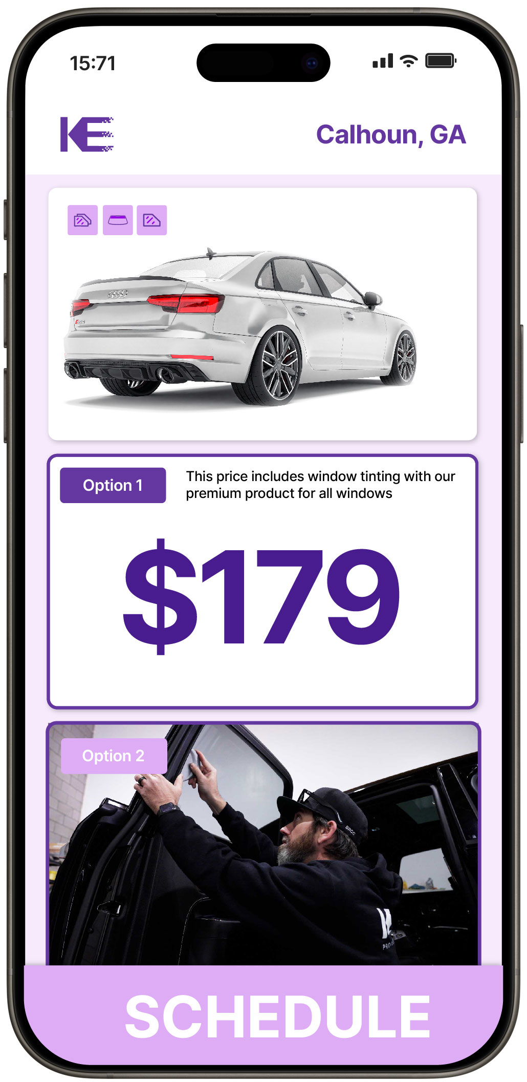 View Competitive Car Window Tinting Prices in Calhoun, Georgia