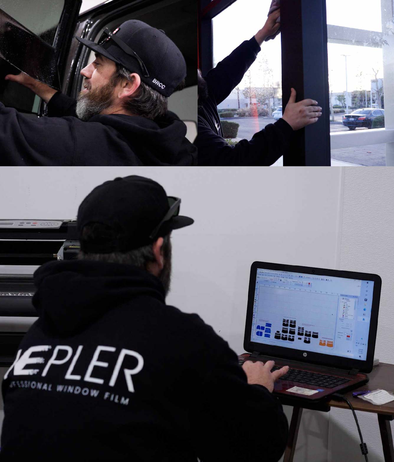 Ceramic Window Tinting Expert Cutting Film in Montgomery, Alabama