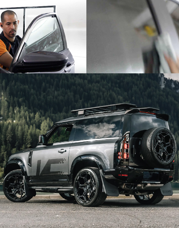 Ceramic Window Tinting Expert Cutting Film in Auburn - Alabama