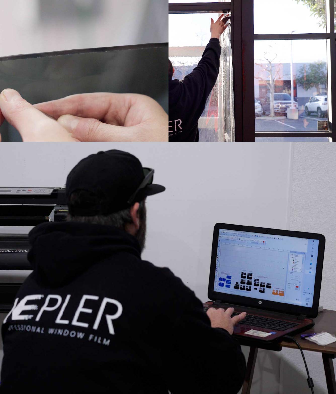 Ceramic Window Tinting Expert Cutting Film in Phenix City, Alabama