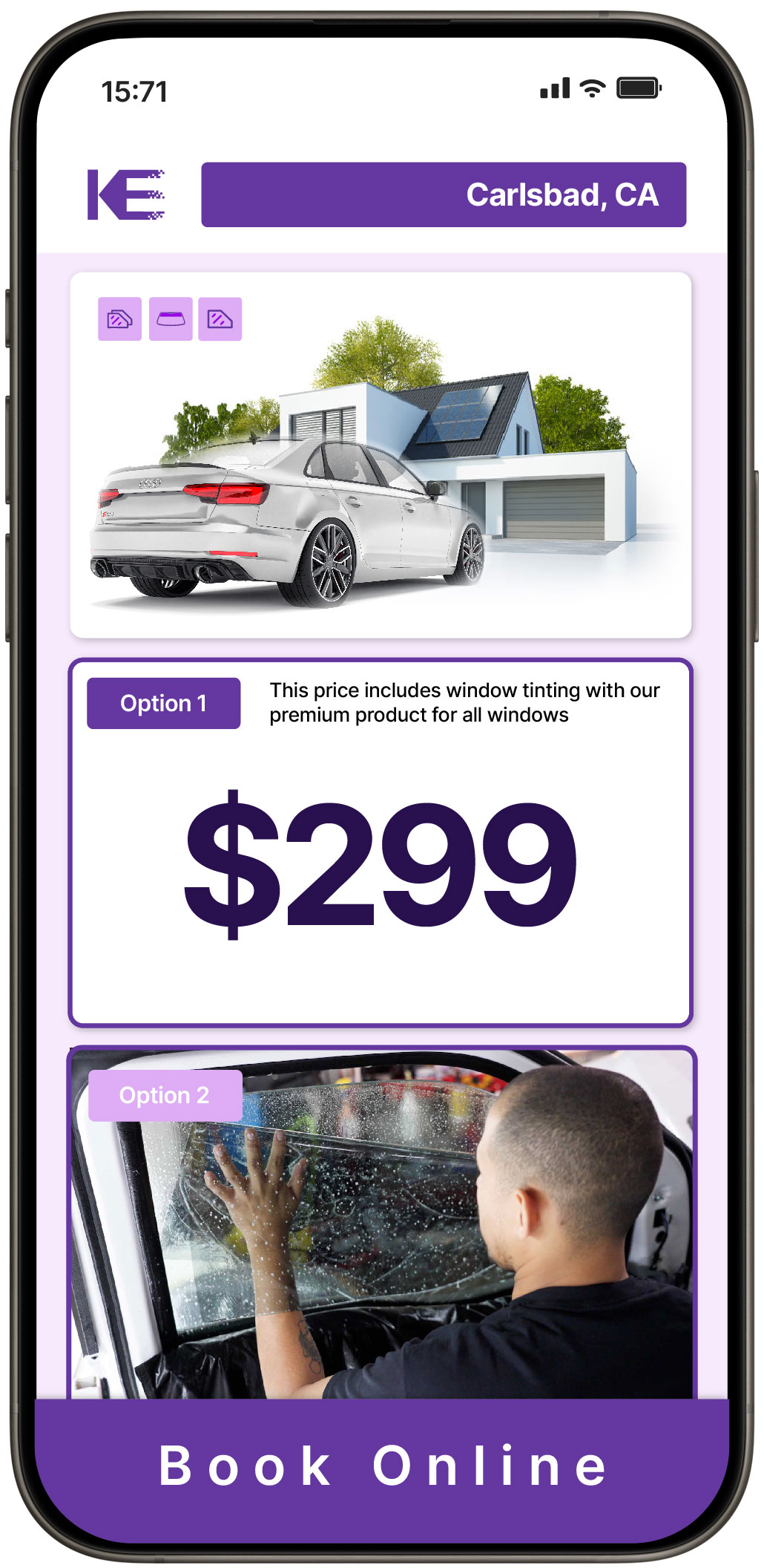 View Competitive Tesla Window Tinting Prices in Morgan Hill, California