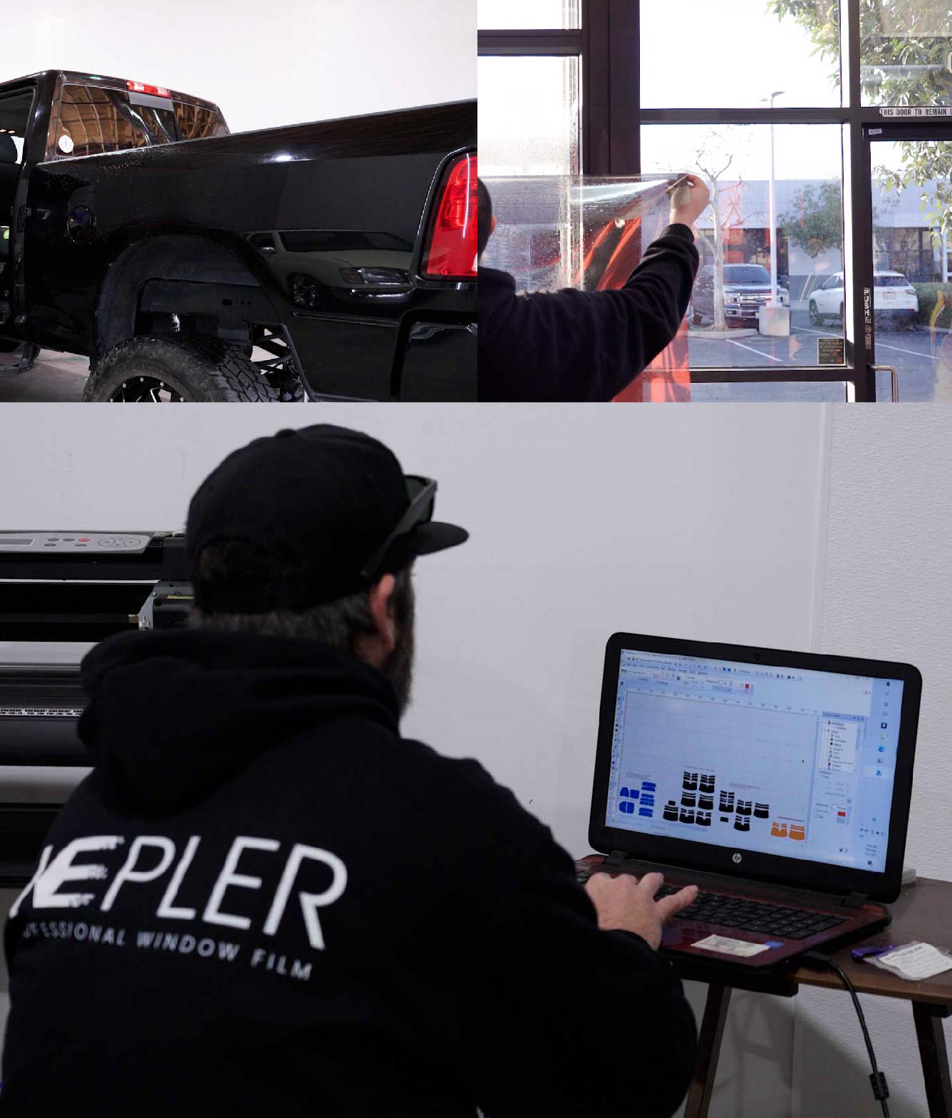Ceramic Window Tinting Expert Cutting Film in Dickson, Tennessee