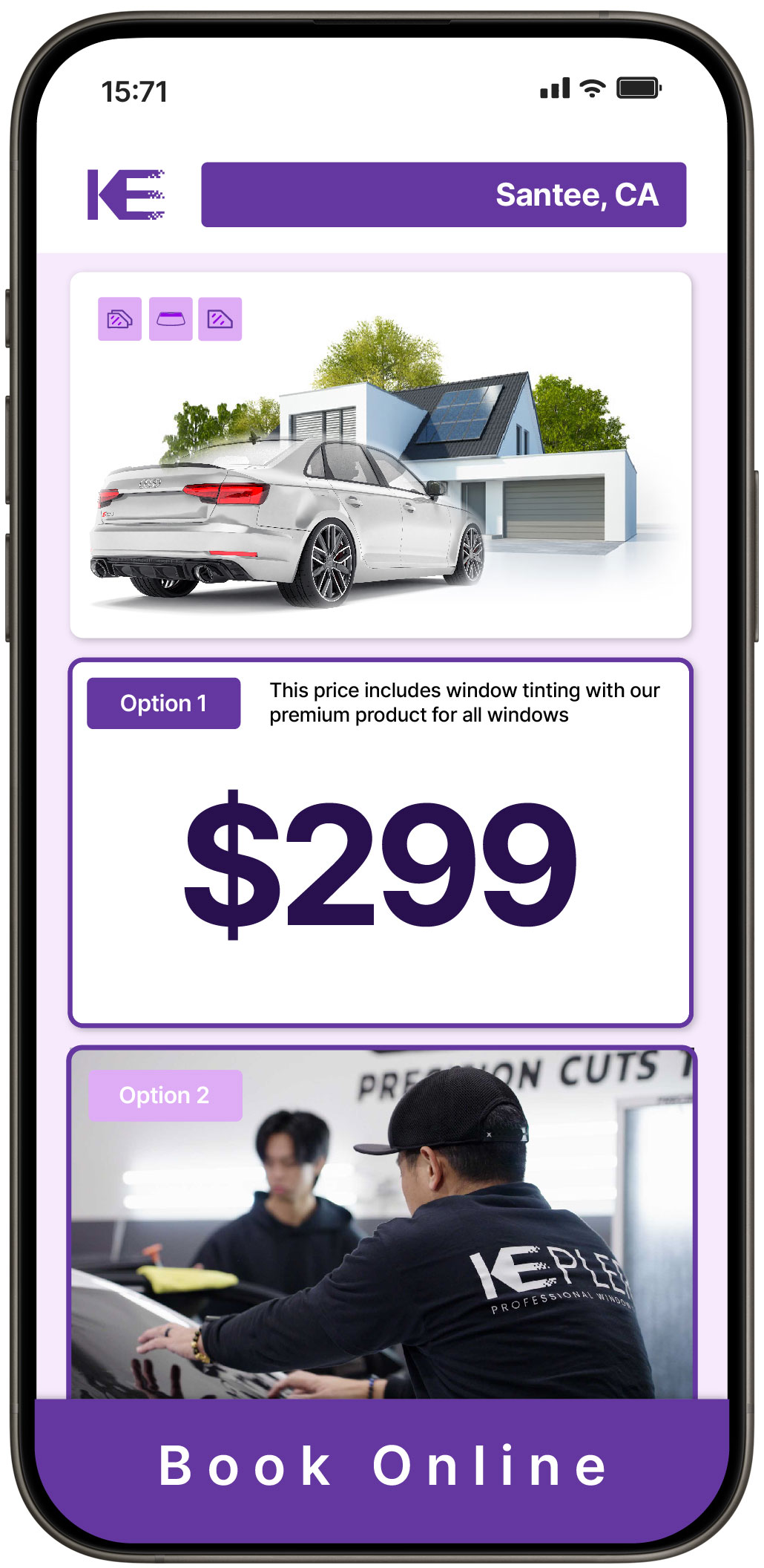 View Affordable Tesla Window Tinting Costs in Windsor, California