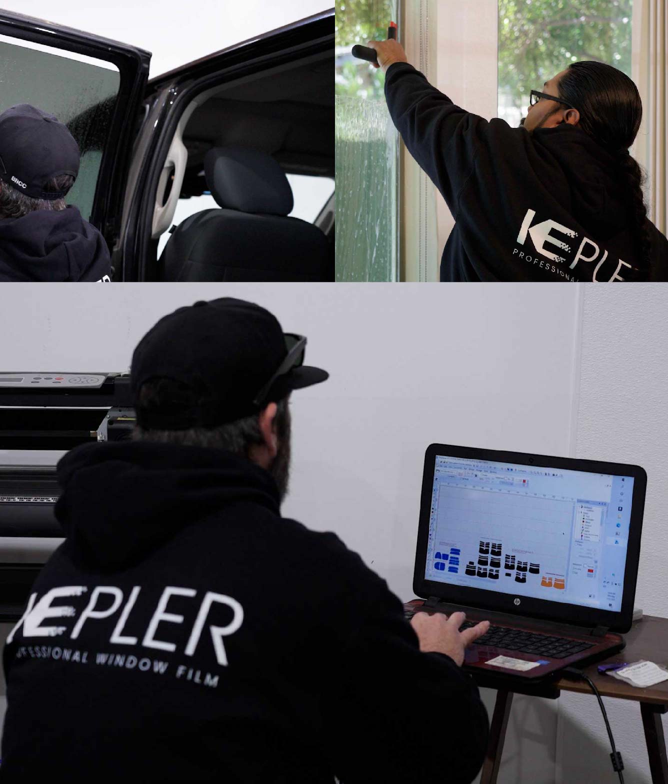 Ceramic Window Tinting Expert Cutting Film in Natchez, Mississippi