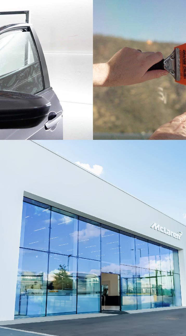 Kepler Automotive Shop Front Tinted with Window Film in El Centro, California