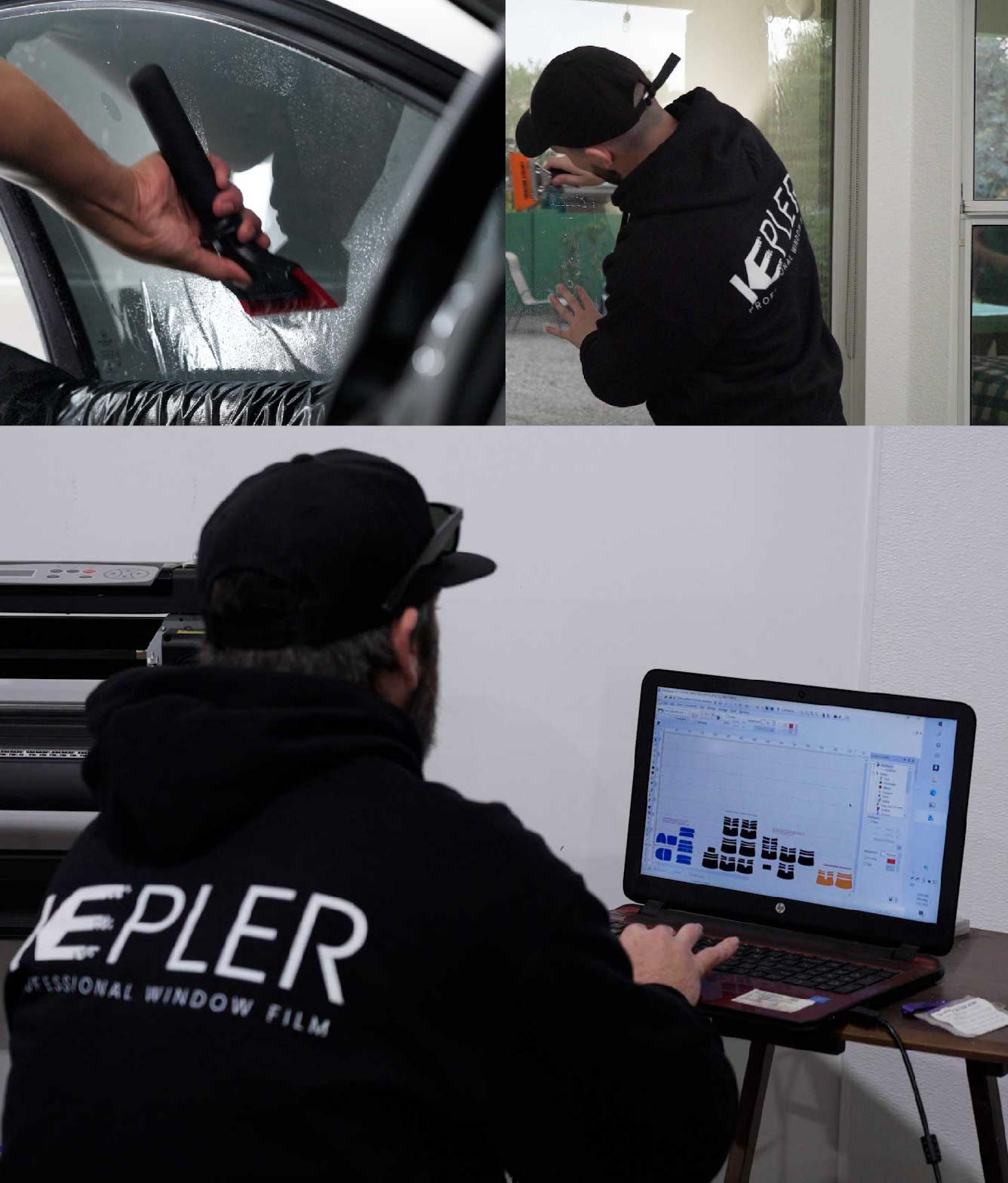 Ceramic Window Tinting Expert Cutting Film in Laurel, Mississippi