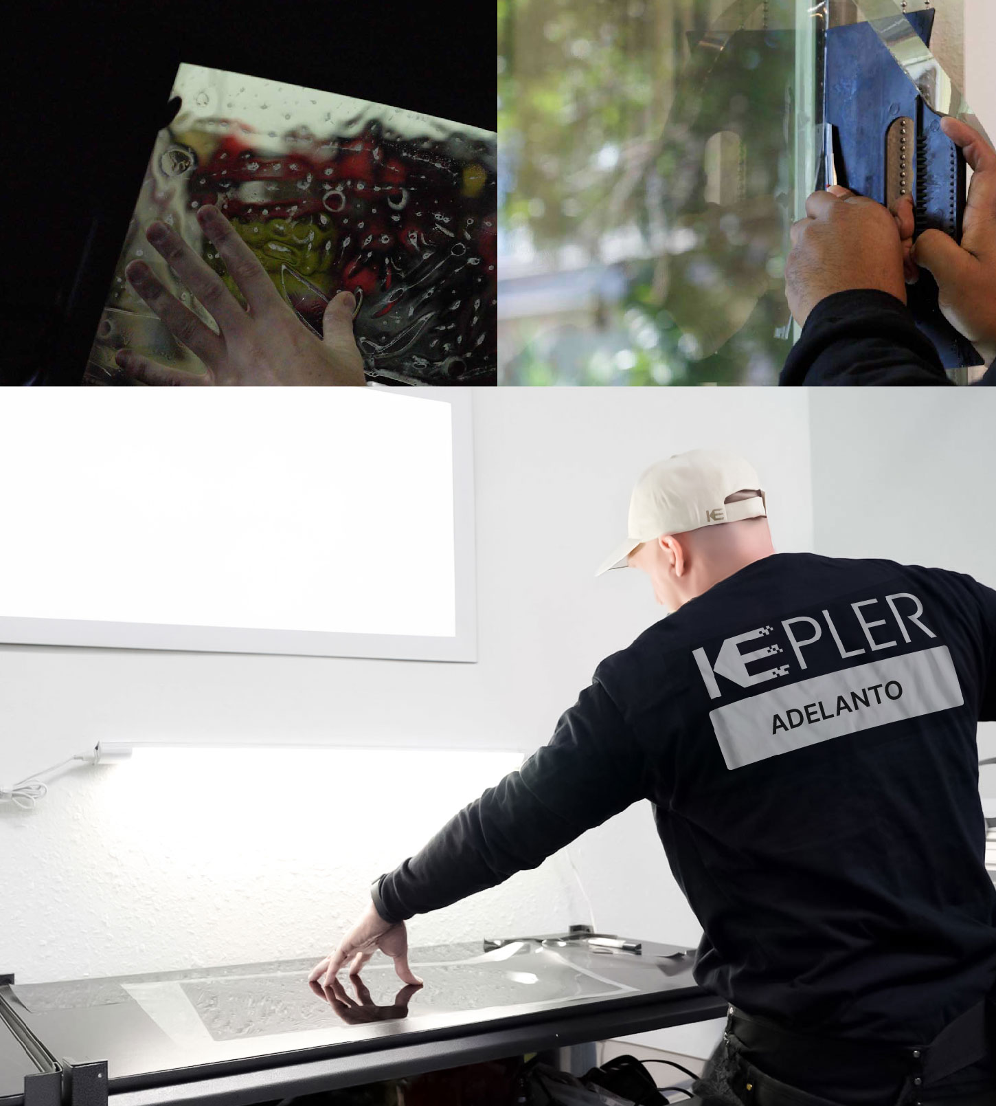 Window Tinting Specialist Cutting Film in Adelanto, California