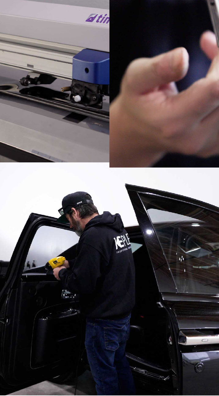 Kepler Installer Tinting a Rolls Royce in Belle Glade, Florida