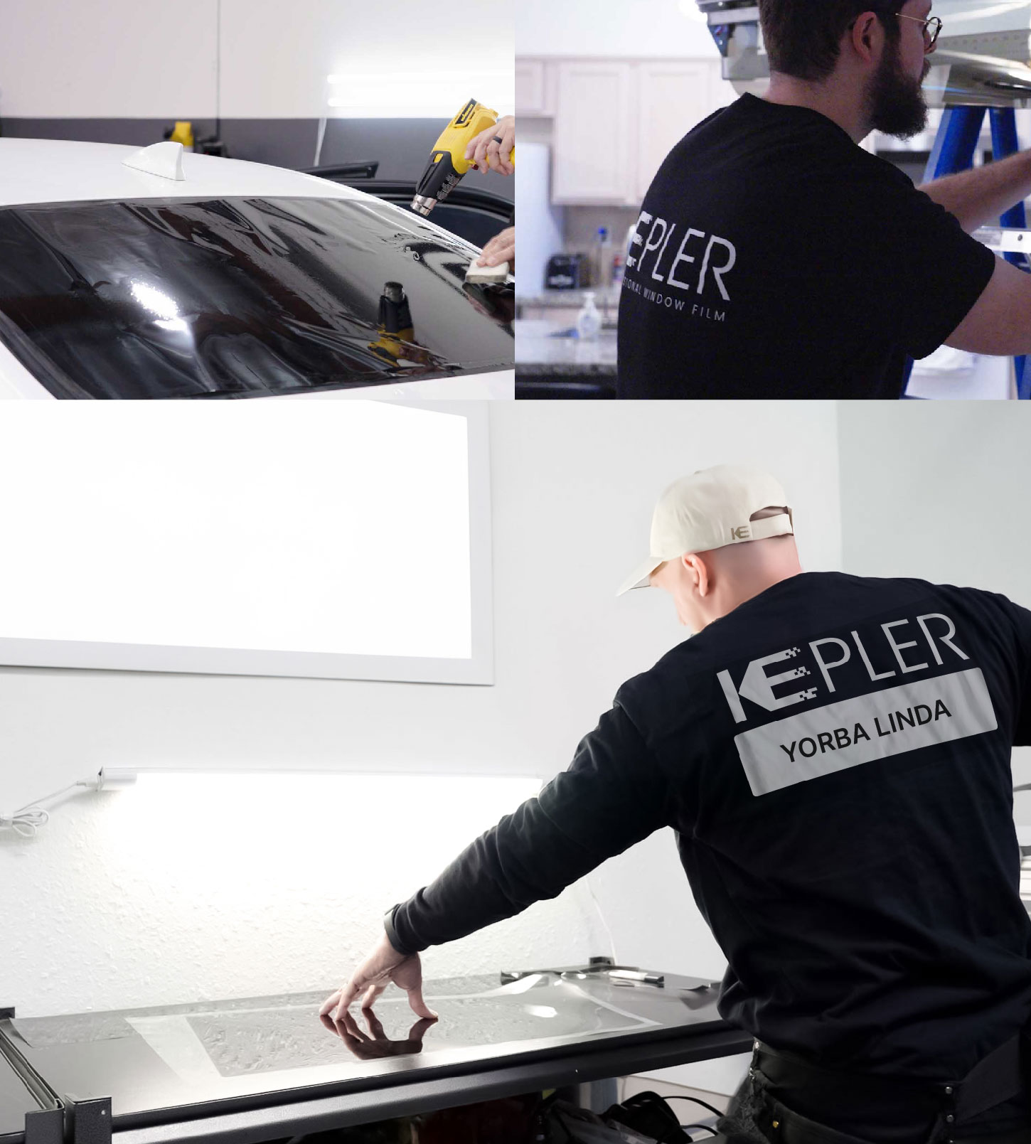 Window Tinting Specialist Cutting Film in Yorba Linda, California