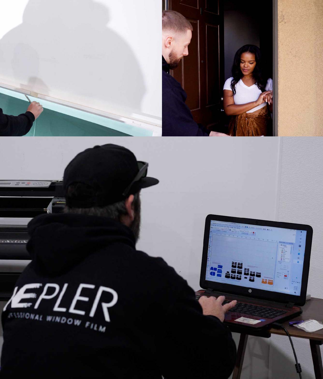 Ceramic Window Tinting Expert Cutting Film in Indianapolis, Indiana