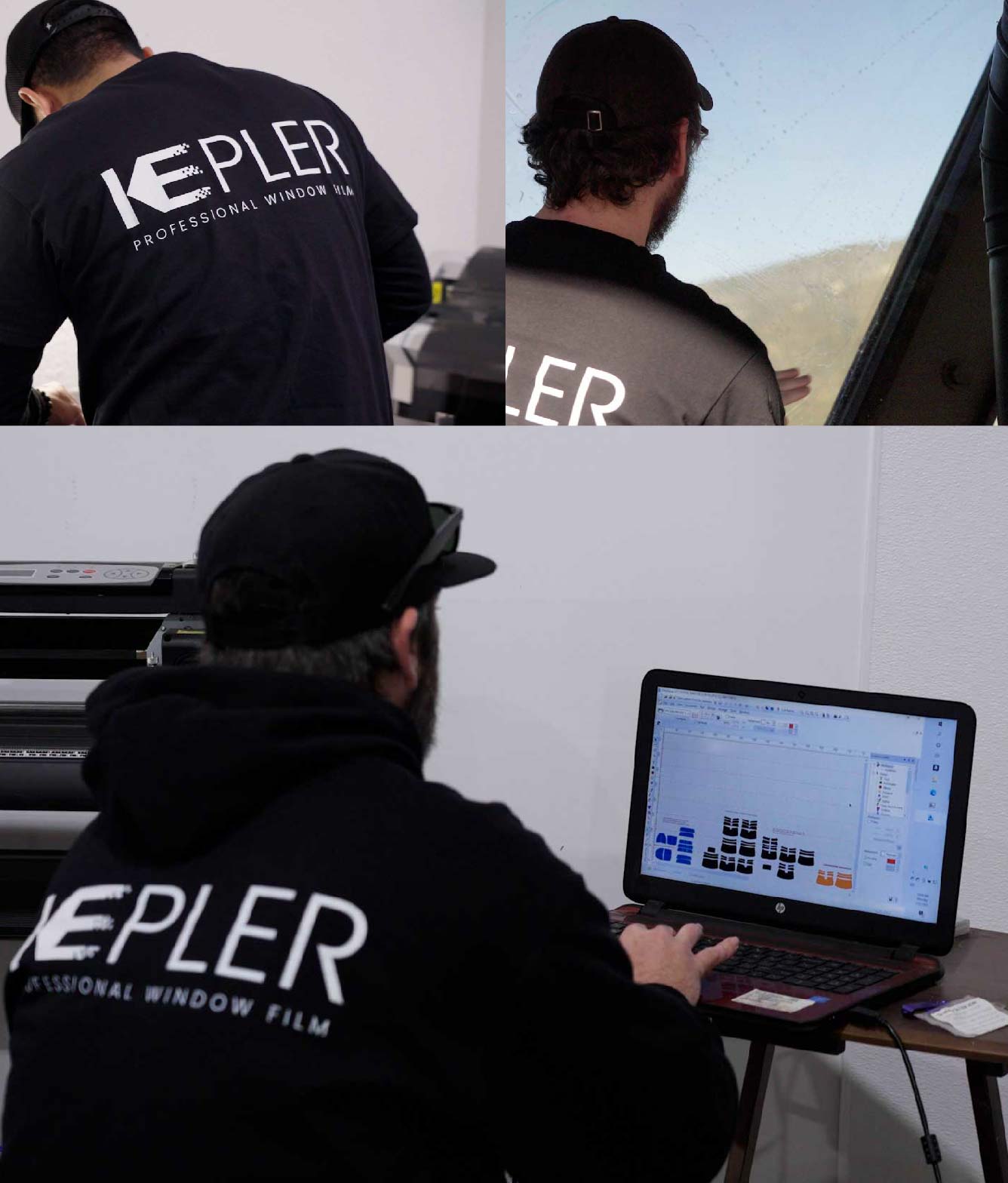 Ceramic Window Tinting Expert Cutting Film in Fort Wayne, Indiana