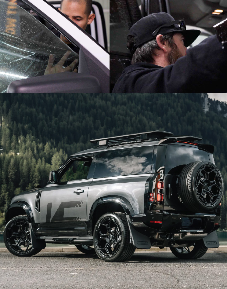 Ceramic Window Tinting Expert Cutting Film in Fort Wayne - Indiana