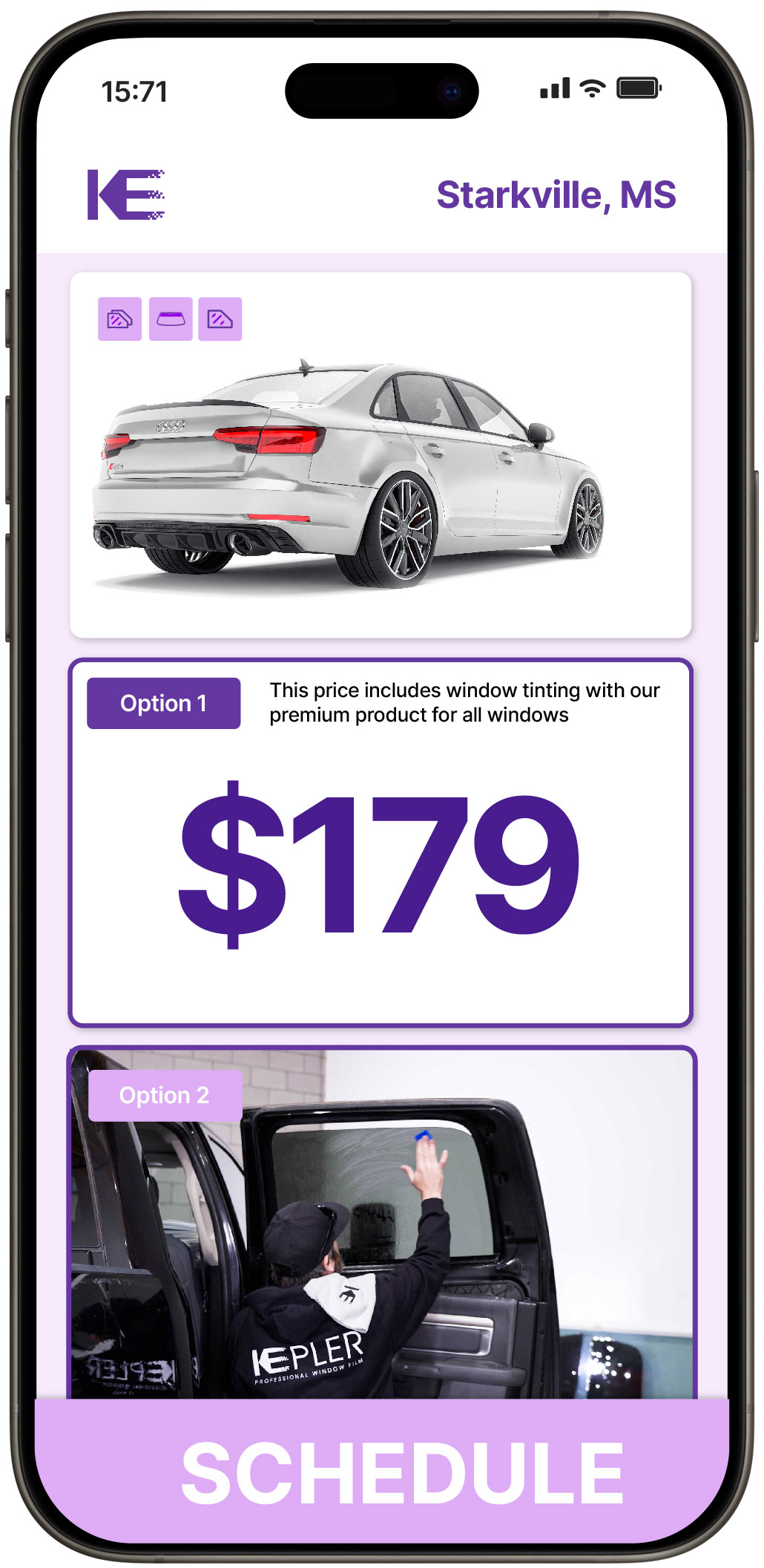 View Competitive Car Window Tinting Prices in Starkville, Mississippi