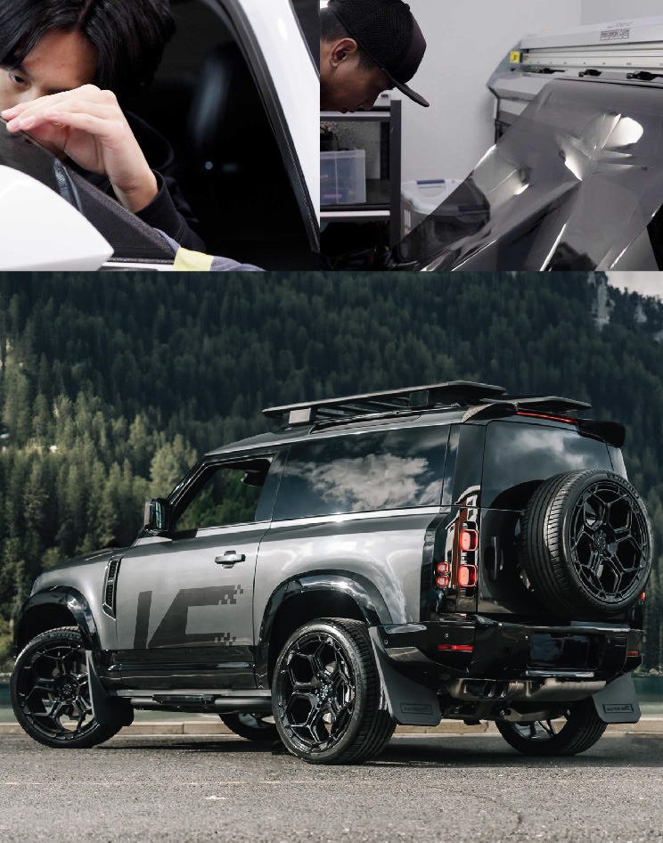Ceramic Window Tinting Expert Cutting Film in Waterford - Michigan