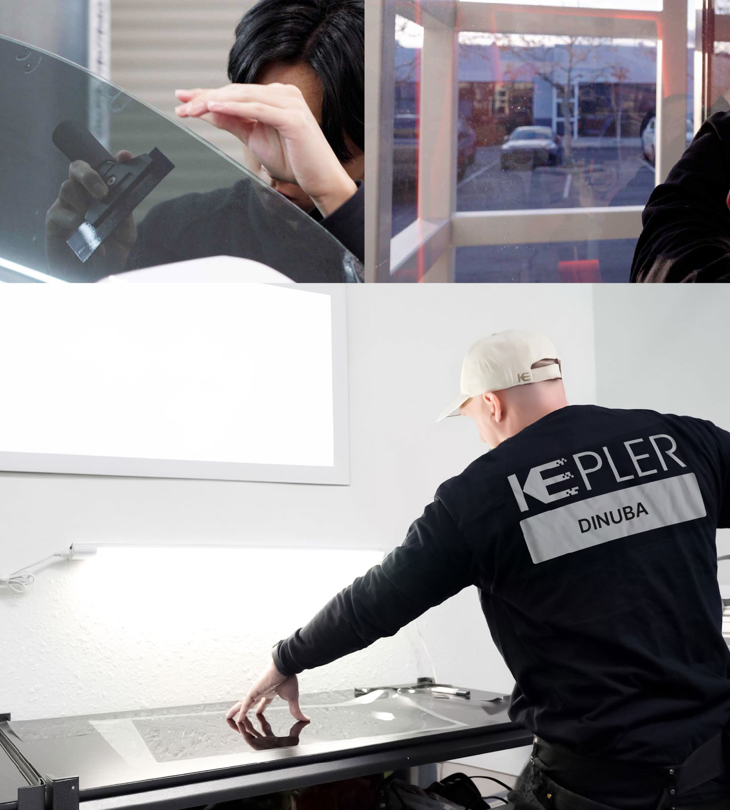 Window Tinting Specialist Cutting Film in Dinuba, California