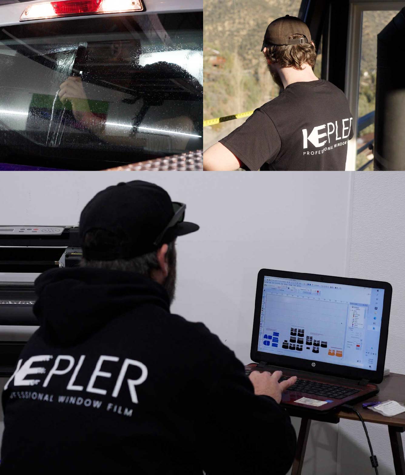 Ceramic Window Tinting Expert Cutting Film in Brookfield, Wisconsin